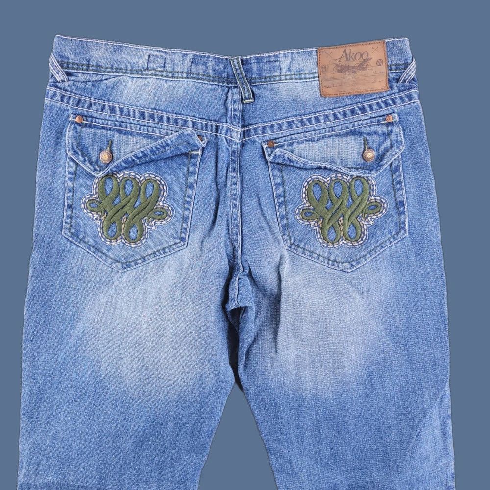 Denime Akoo Jeans Mens 34x33 Blue Denim Straight Fit Jeans Size US 34 / EU 50 - 1 Thumbnail