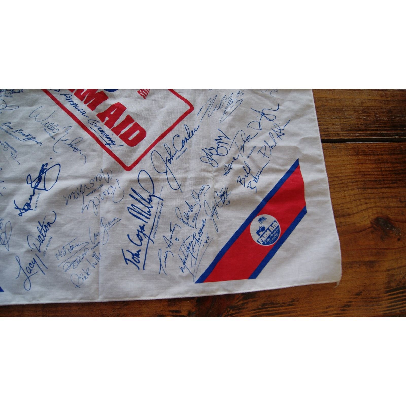 Vintage VTG Farm Printed Autographs Scarf Handkerchief Size ONE SIZE - 6 Thumbnail