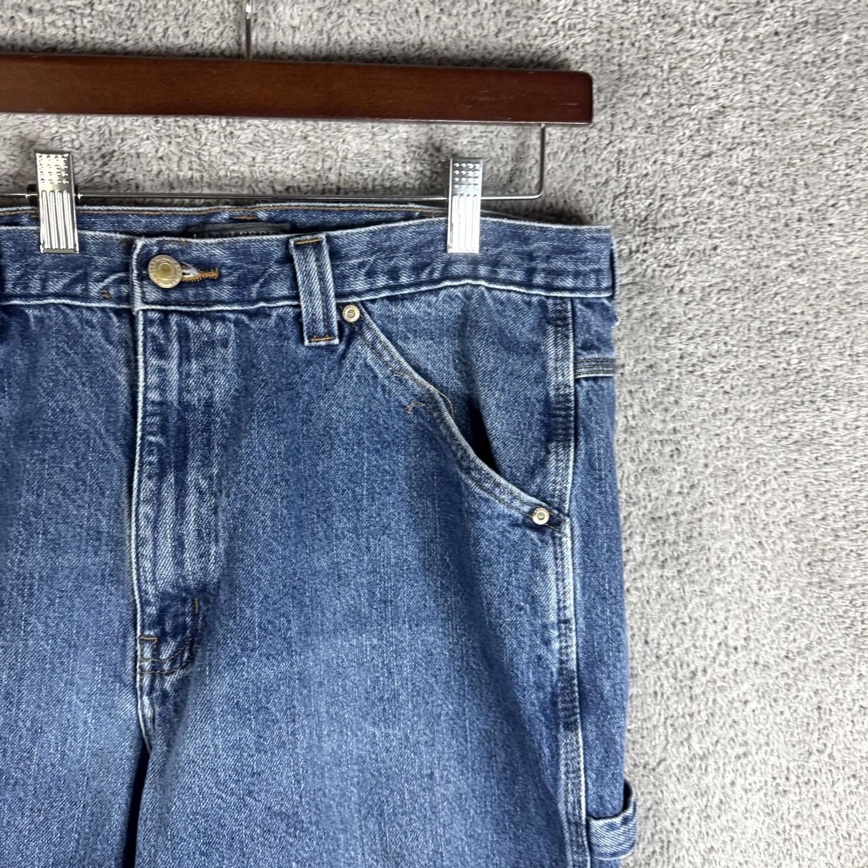 Vintage Cabela's Carpenter Jeans Mens 36x34 Blue Straight Relaxed Denim Workwear 9533 Size US 36 / EU 52 - 3 Thumbnail
