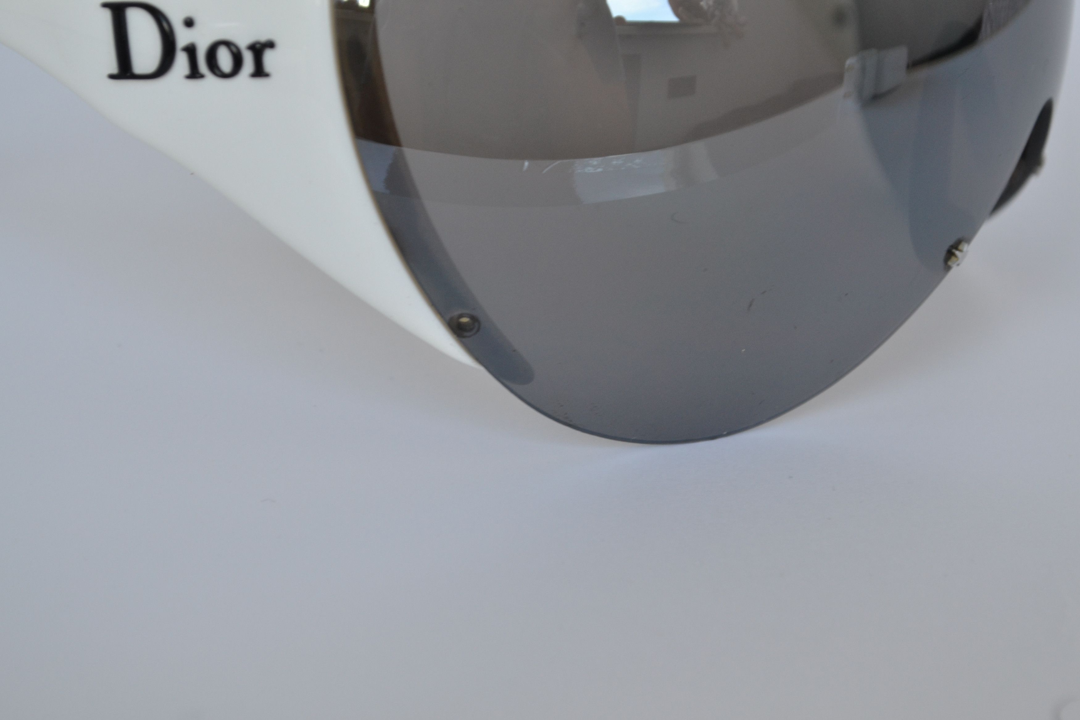 Dior DIOR Sunglasses Ski 1 White Logo Mask Shield GALLIANO Size ONE SIZE - 9 Thumbnail