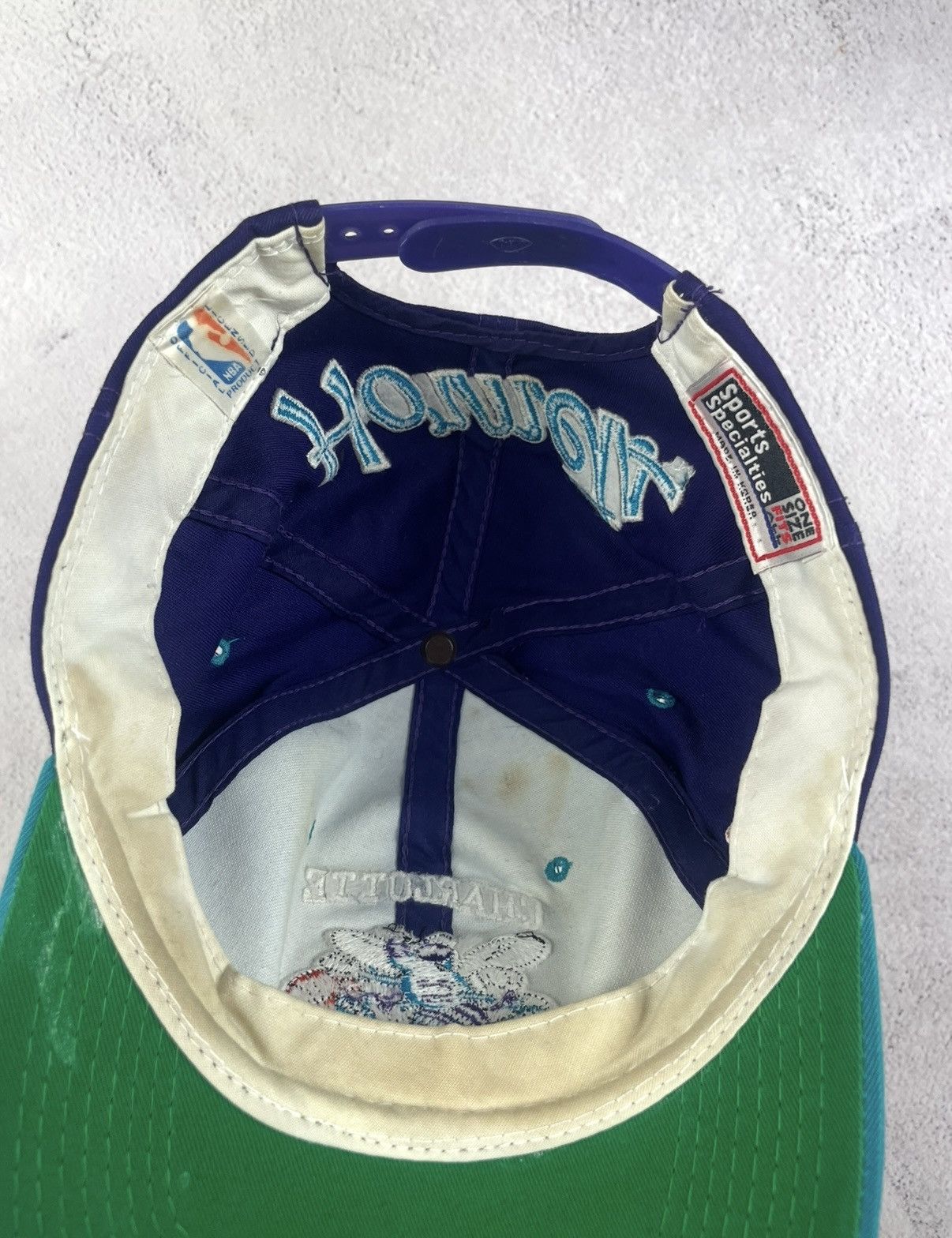 NBA Vintage Charlotte Hornets Hat Sports Specialties Script Size ONE SIZE - 10 Thumbnail