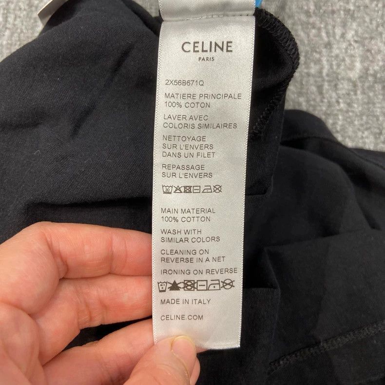Celine Celine Black Short Sleeve Logo Tshirt Size US S / EU 44-46 / 1 - 3 Thumbnail