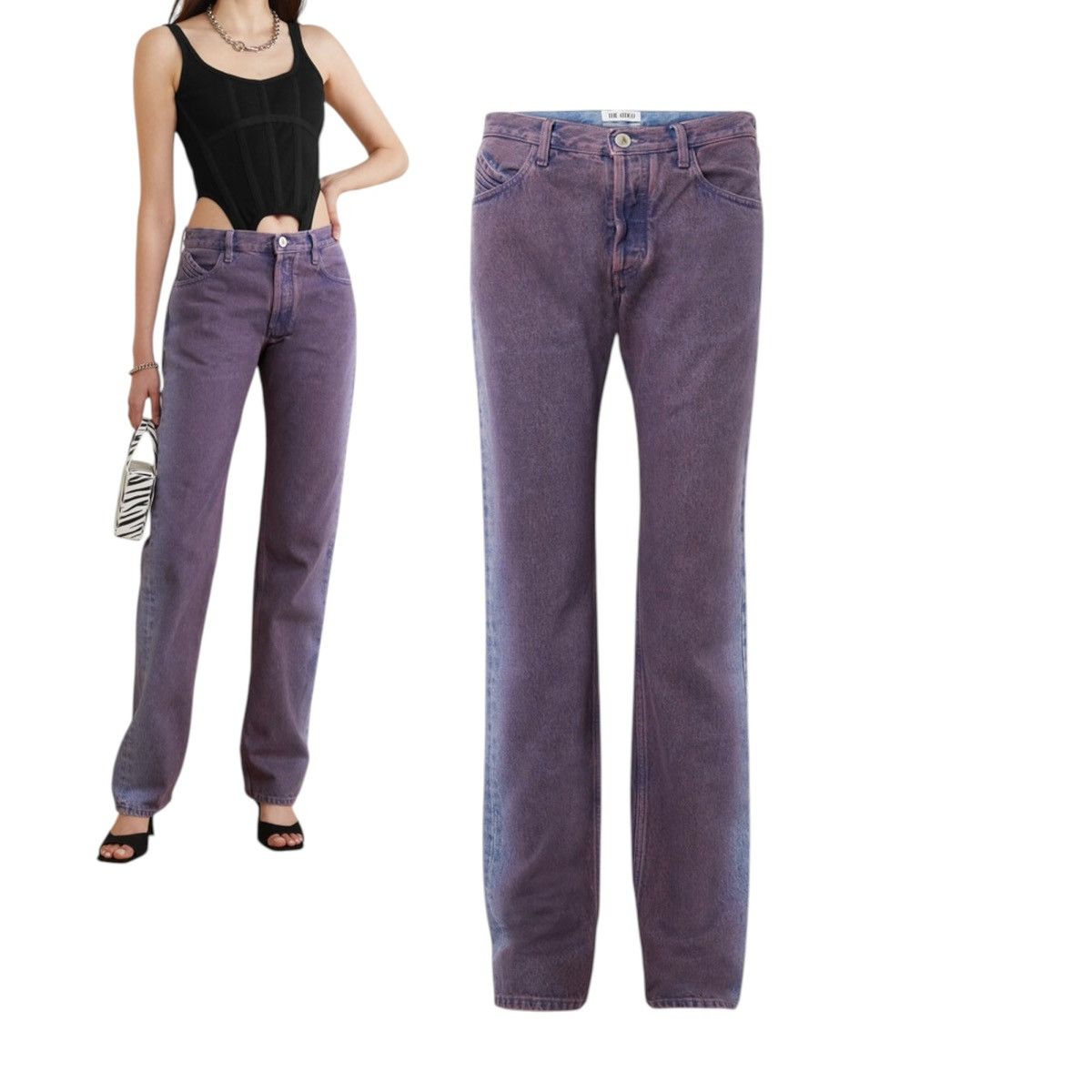 The Attico Two tone washed denim Size 26" / US 2 / IT 38 - 1 Thumbnail