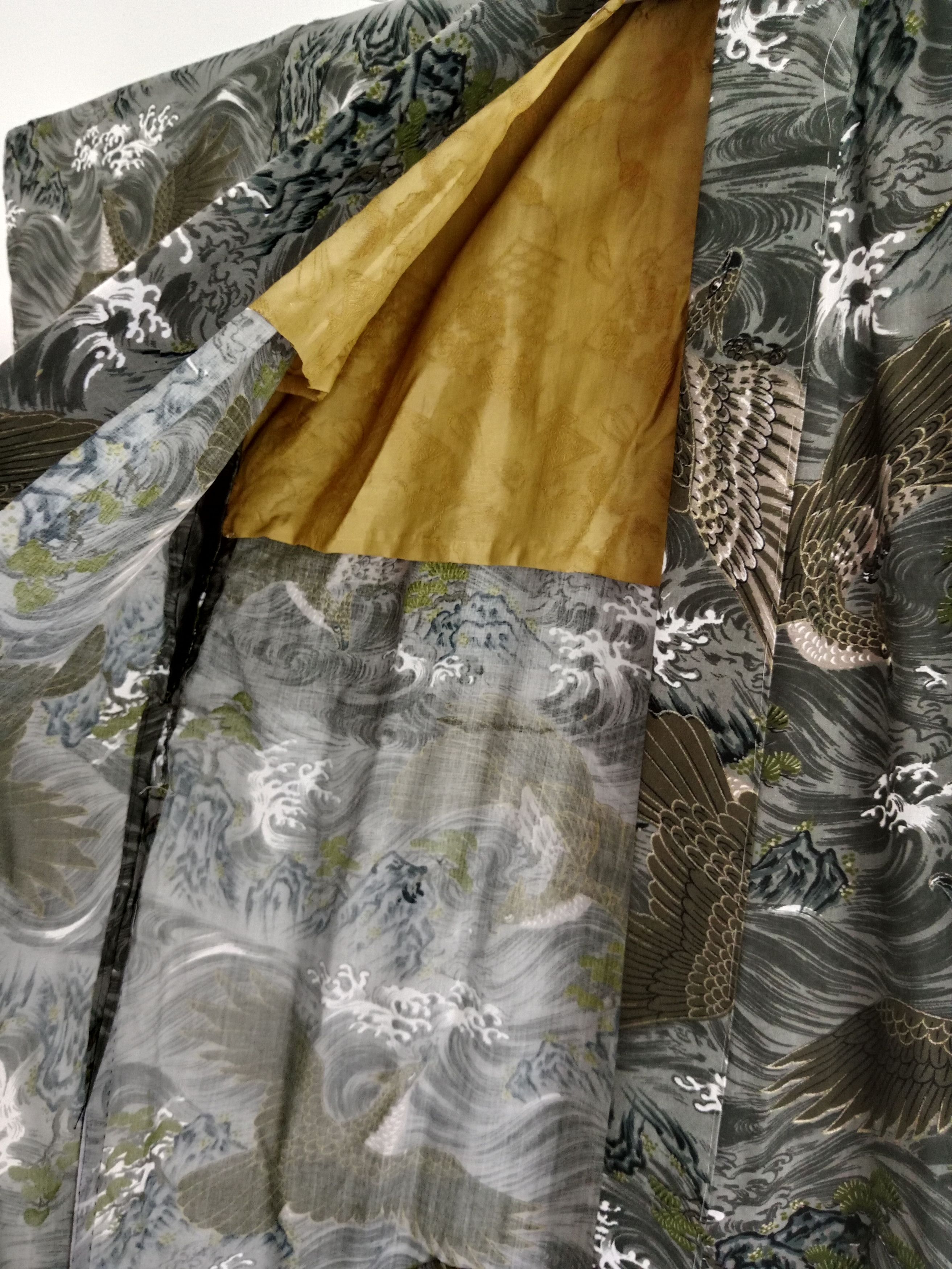 Japanese Brand Vintage Yukata Kimonos Eagle Motif Japanese Traditional Size US L / EU 52-54 / 3 - 9 Thumbnail