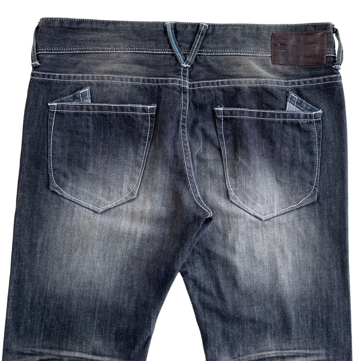 Japanese Brand × Vintage Rare Japanese Brand Diabro Mud Black Wash Flared Jeans Size US 32 / EU 48 - 3 Thumbnail