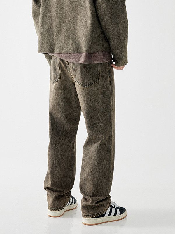 Vintage Men's Japanese distressed washed vintage wide-leg jeans Size US 32 / EU 48 - 4 Thumbnail