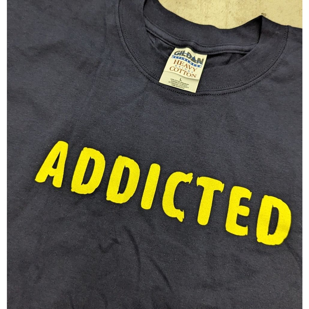 Gildan × Nutmeg × Vintage Vintage "Addicted" Corn Nuts Hardcore Crunch promo t-shirt Size US L / EU 52-54 / 3 - 3 Thumbnail