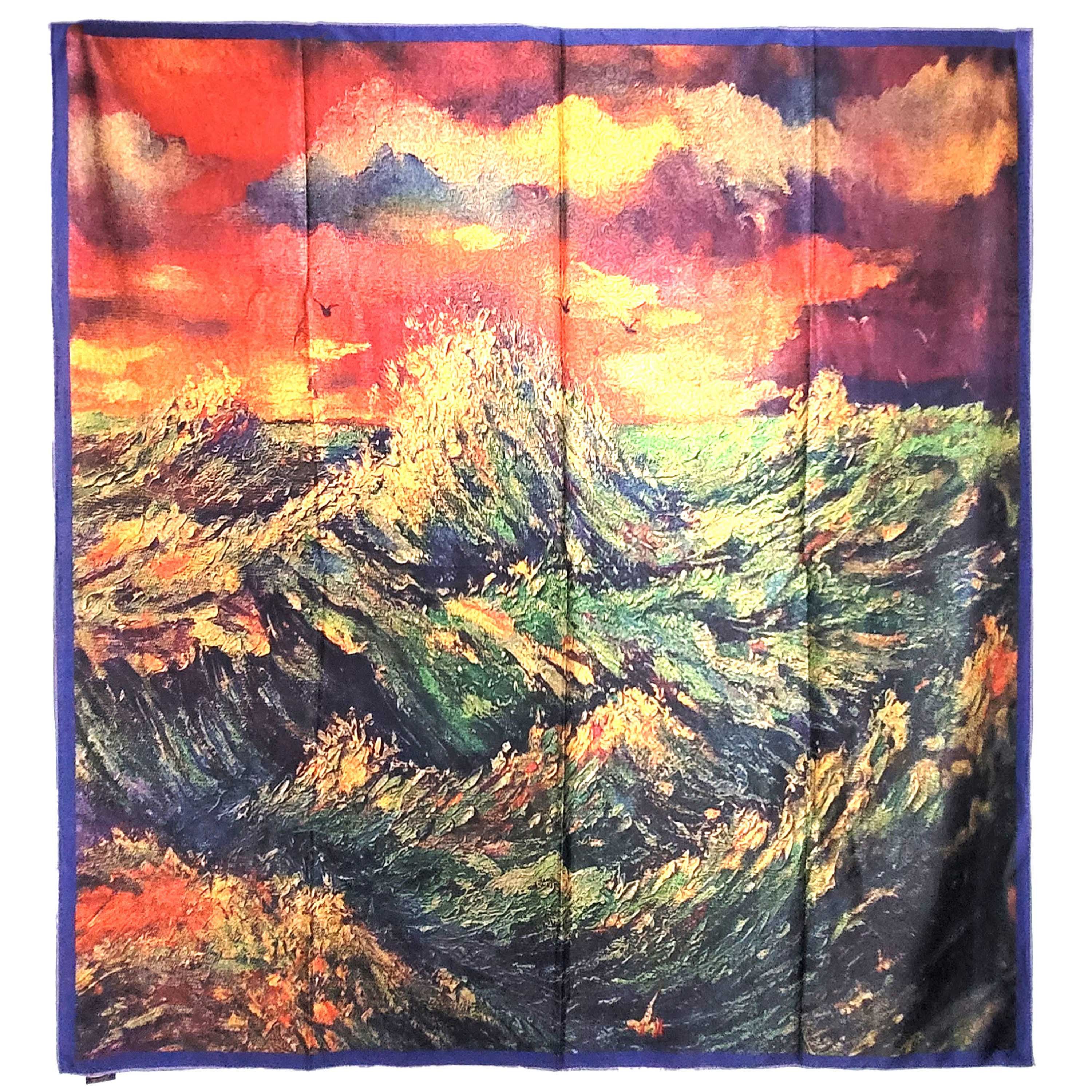 Other NWT Double Sided Silk Scarf 52"x52" Large Square Wrap 3224 Size ONE SIZE - 2 Thumbnail