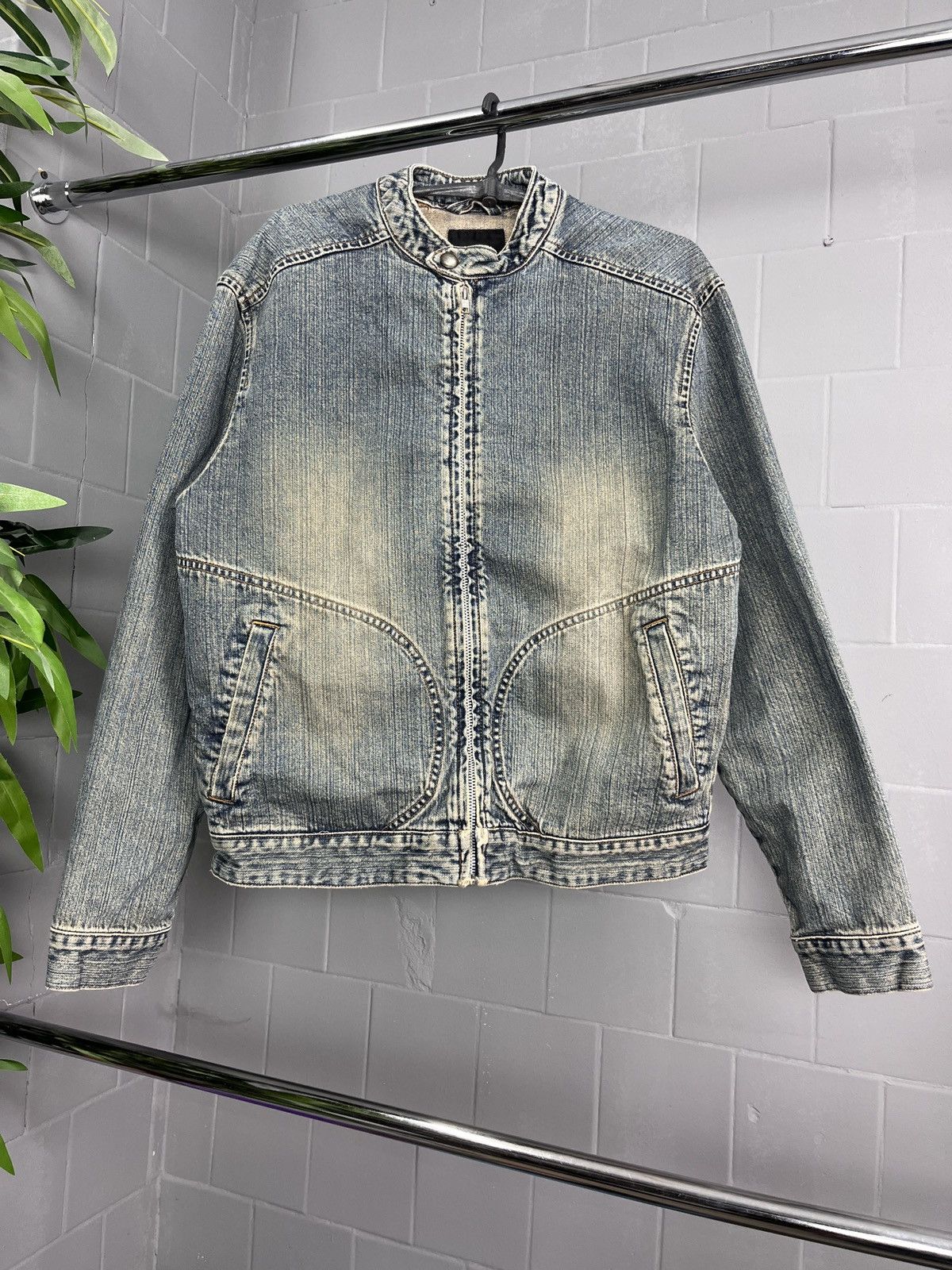 Vintage AMAZING YELLOW FADE RARE BONDAGE HEAVY DENIM JACKET - 2286 Size US M / EU 48-50 / 2 - 1 Thumbnail