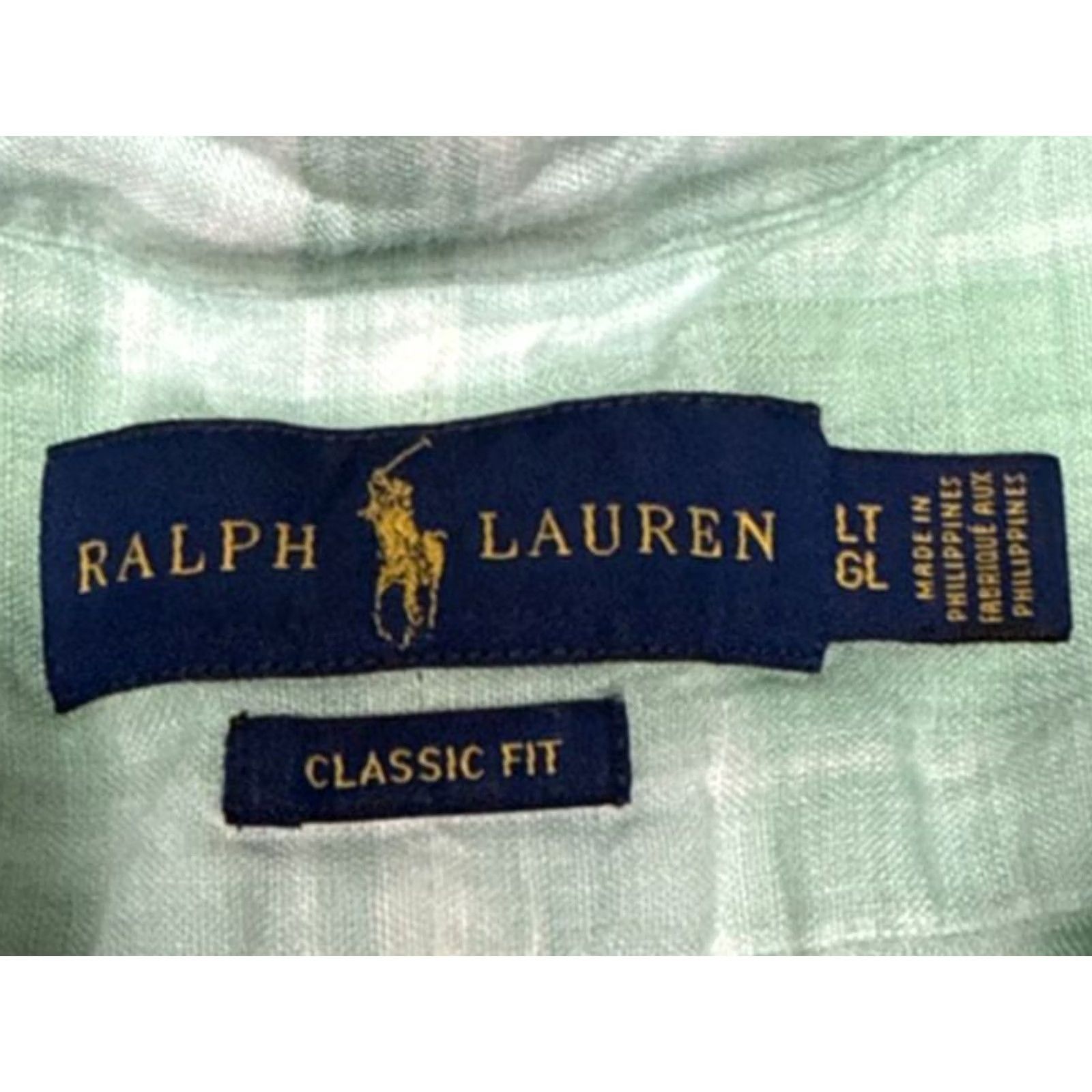 Polo Ralph Lauren VINTAGE Polo Ralph Lauren Shirt Mens Large Navy Classic Fit Linen Lightweight L/S Preppy Size US L / EU 52-54 / 3 - 3 Thumbnail