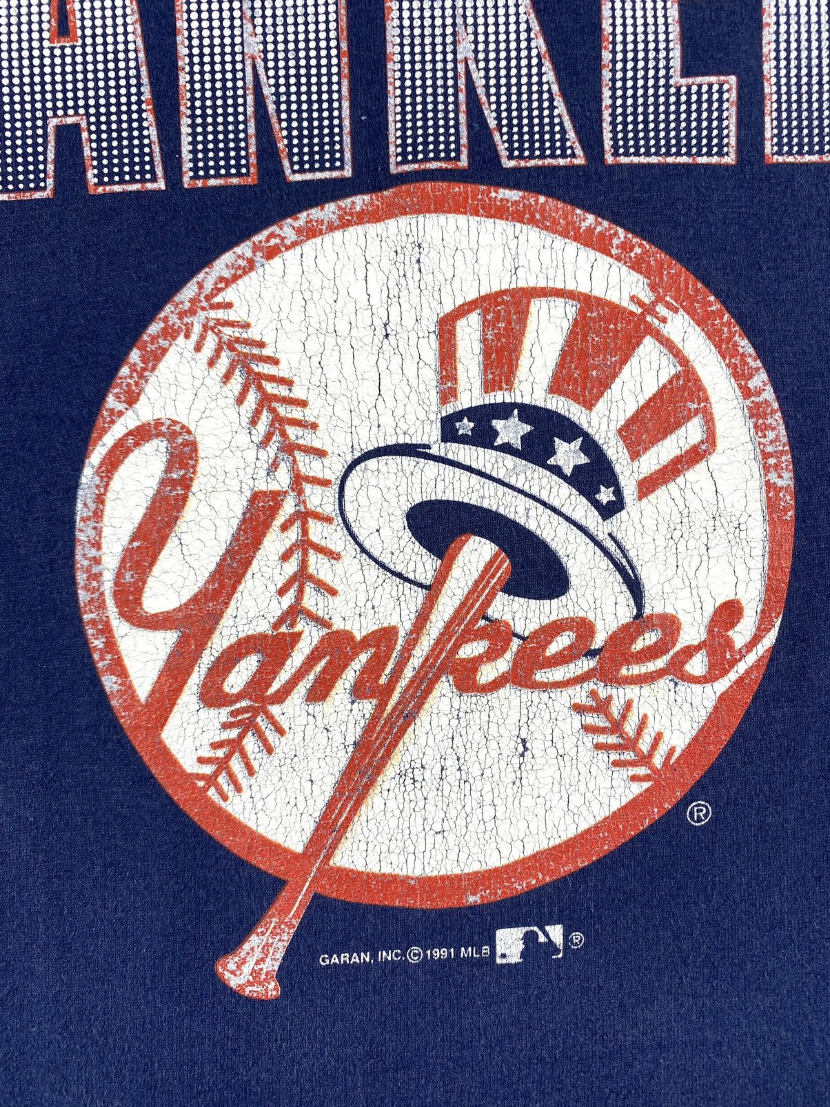 New York Yankees Rare! Vintage New York Yankees 1991 T Shirt Made USA NFL Pro Size US XL / EU 56 / 4 - 4 Thumbnail