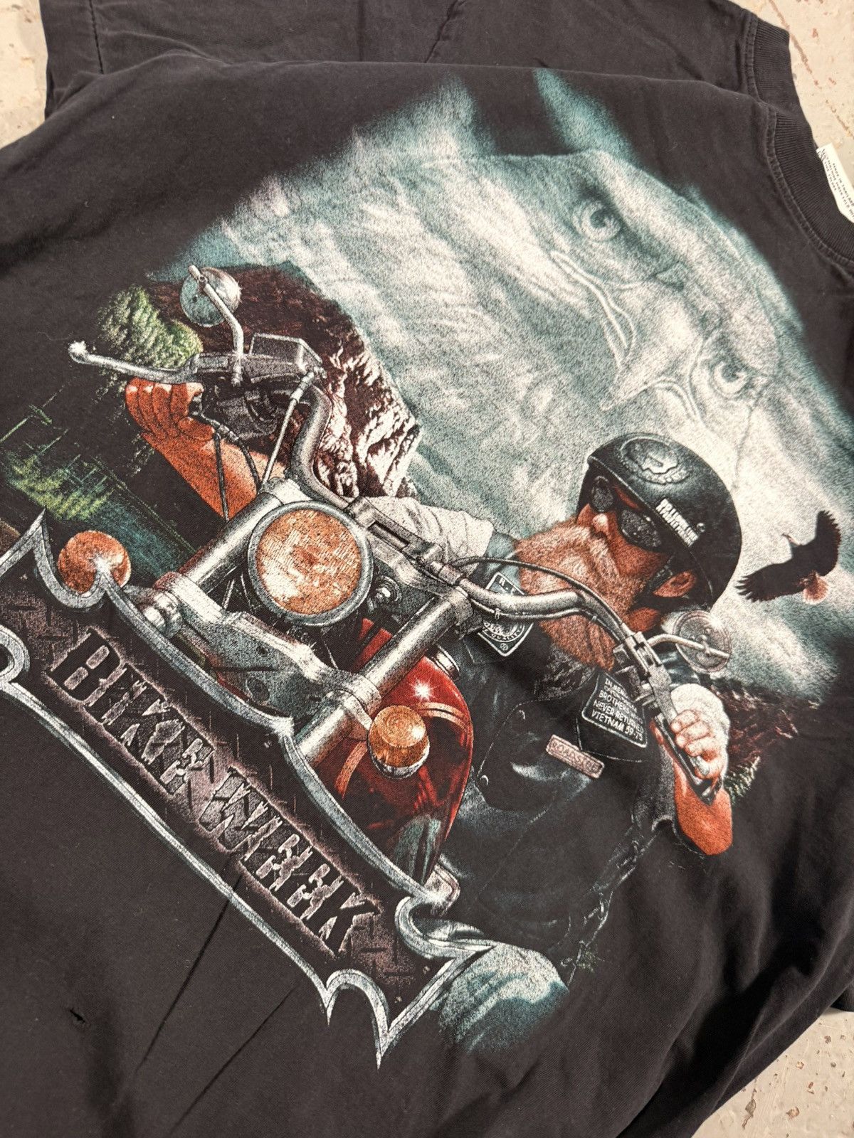 Vintage Vintage Rock Eagle Bike week Tee Size US XL / EU 56 / 4 - 3 Thumbnail