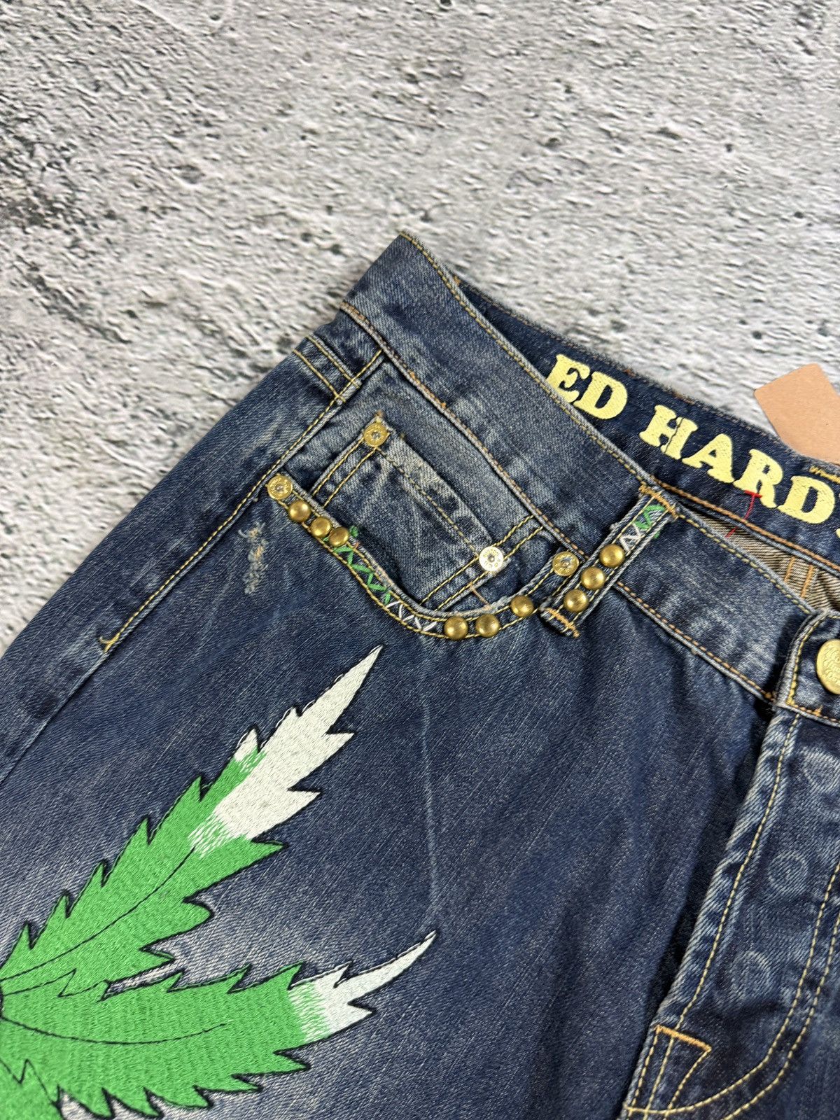 Ed Hardy Ed Hardy Christian Audigier vintage jeans big logo pants 420 Size US 34 / EU 50 - 6 Thumbnail