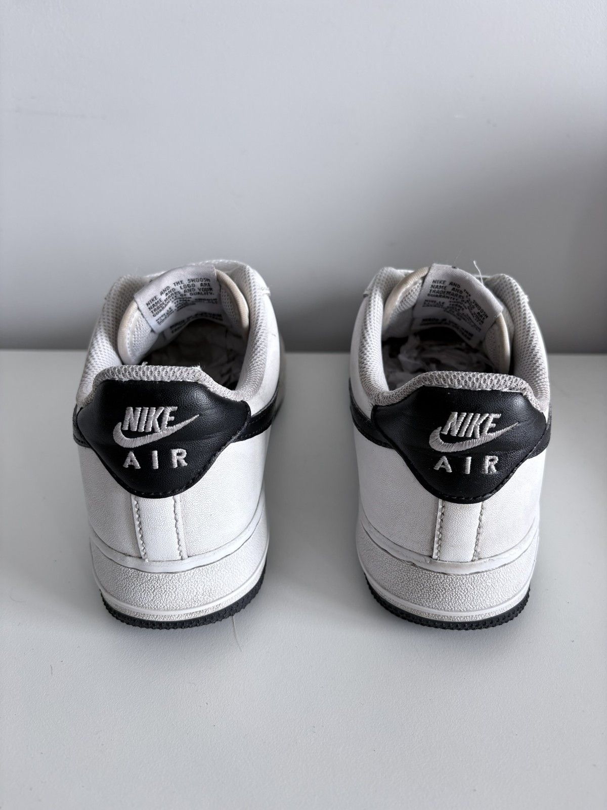 Nike Nike Air Force 1 Low white black leather women's size 38.5 Size US 8.5 / IT 38.5 - 5 Thumbnail
