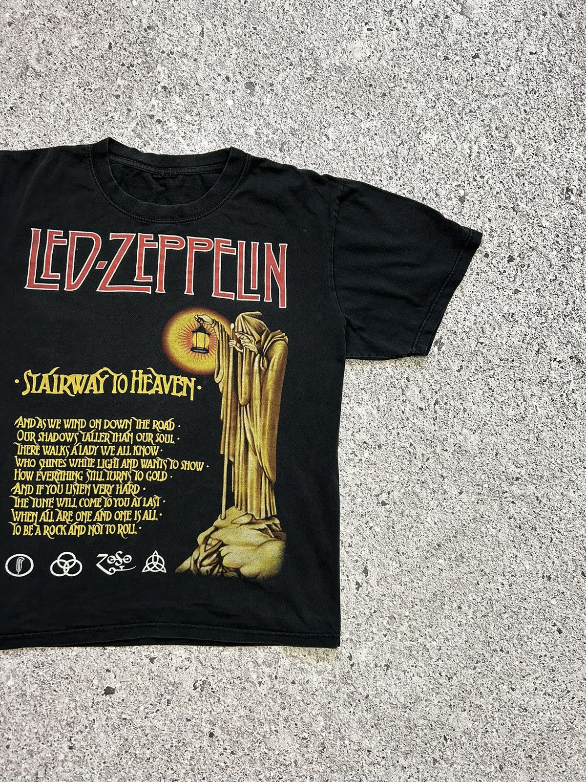 Band Tees × Led Zeppelin × Vintage Vintage 90’s Led Zeppelin Stairway To Heaven Band T-shirt Size US XXL / EU 58 / 5 - 5 Thumbnail