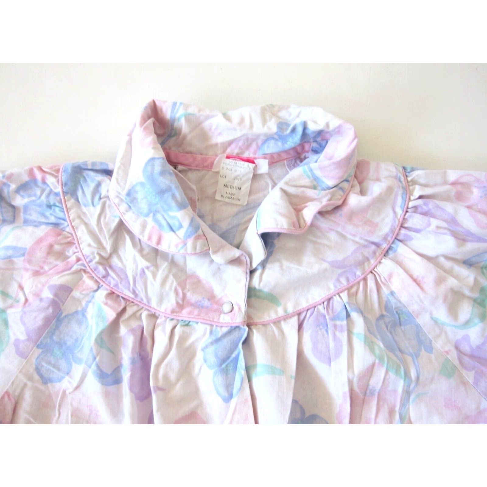 Pinko VINTAGE Coffee Casual Cotton Pink Floral Button Down Pocket Maxi House Dress M Size M / US 6-8 / IT 42-44 - 4 Thumbnail