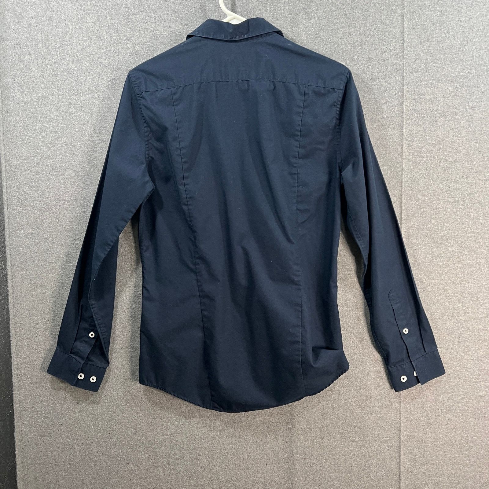 H&M H&M Men's Long-sleeve Button-up Shirt Blue Navy Size Small Size US S / EU 44-46 / 1 - 2 Thumbnail