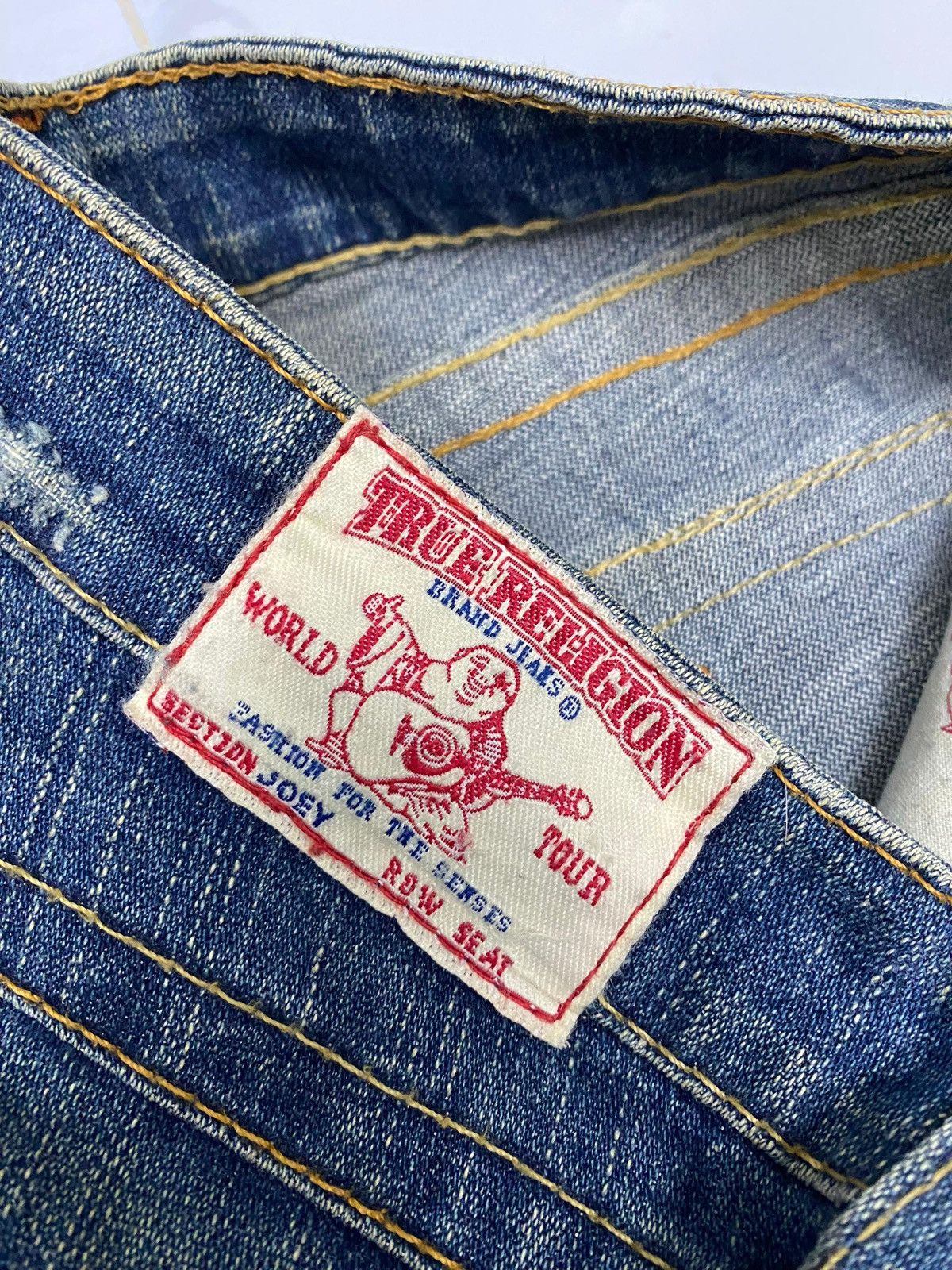 Hysteric Glamour × Le Grande Bleu (L.G.B.) × True Religion TRUE RELIGION JOEY FLARE JEANS DISTRESSED BOOTCUT DENIM JEAN Size 28" / US 6 / IT 42 - 9 Thumbnail