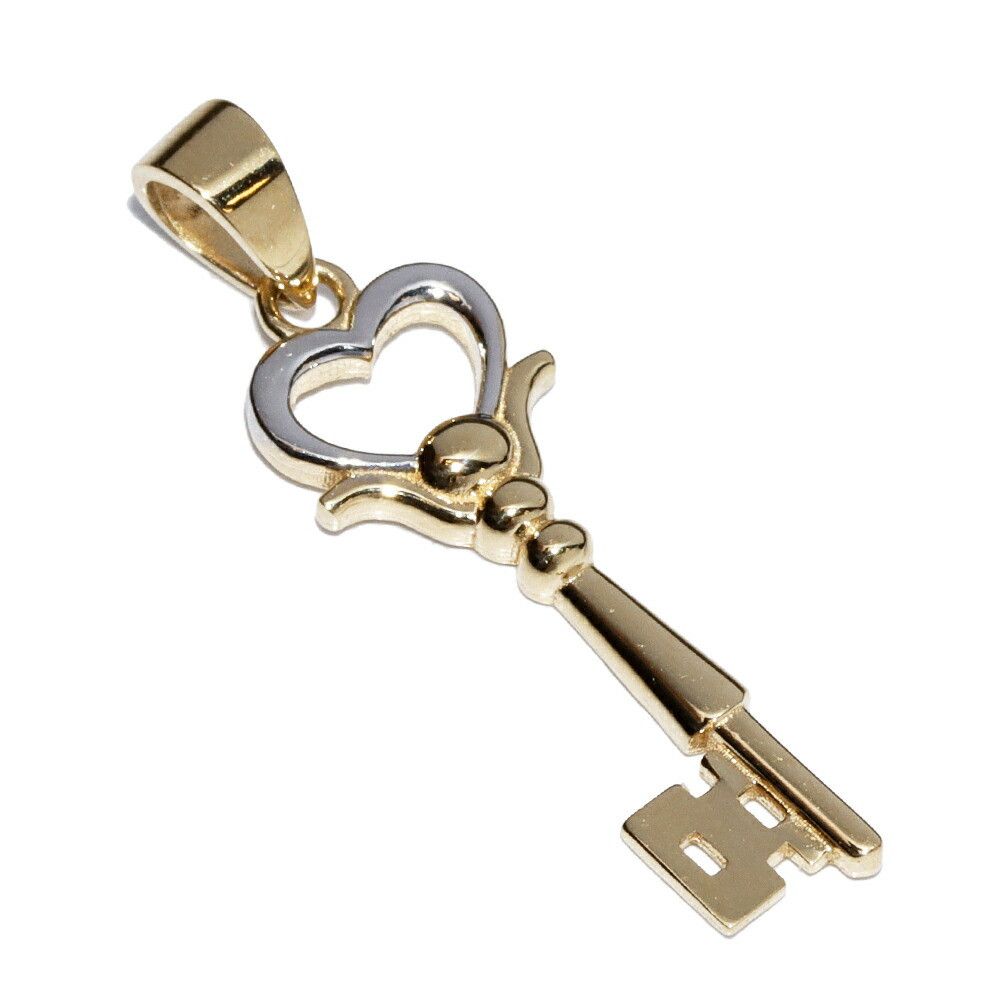 Other K18YG K18WG Key Motif Pendant Top Metal Pendant