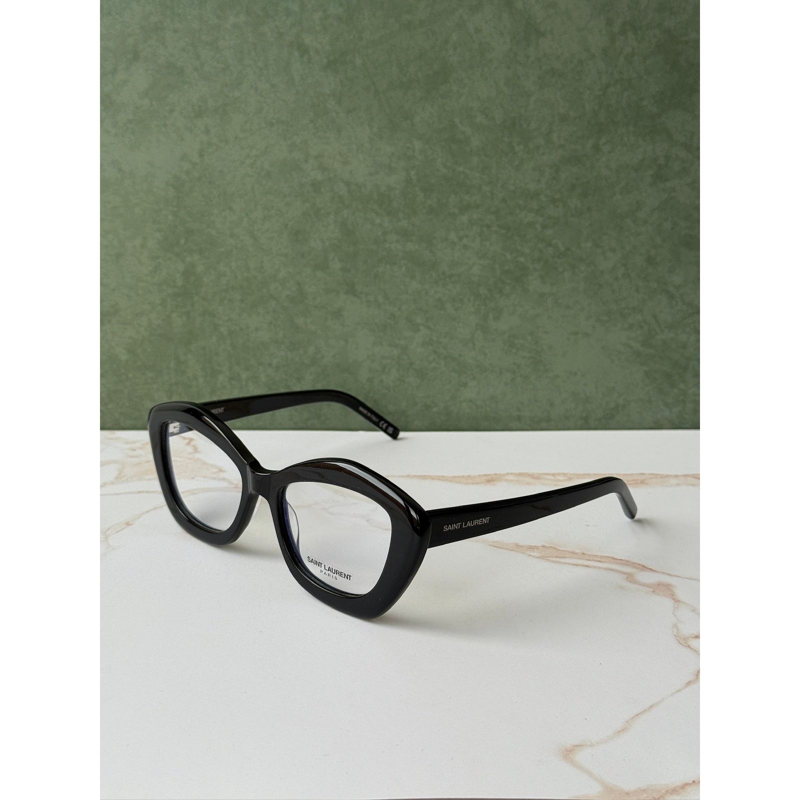 Saint Laurent Paris NEW Saint Laurent SL68 OPT Black Thick Rim Eyeglasses Frames Size ONE SIZE - 4 Thumbnail