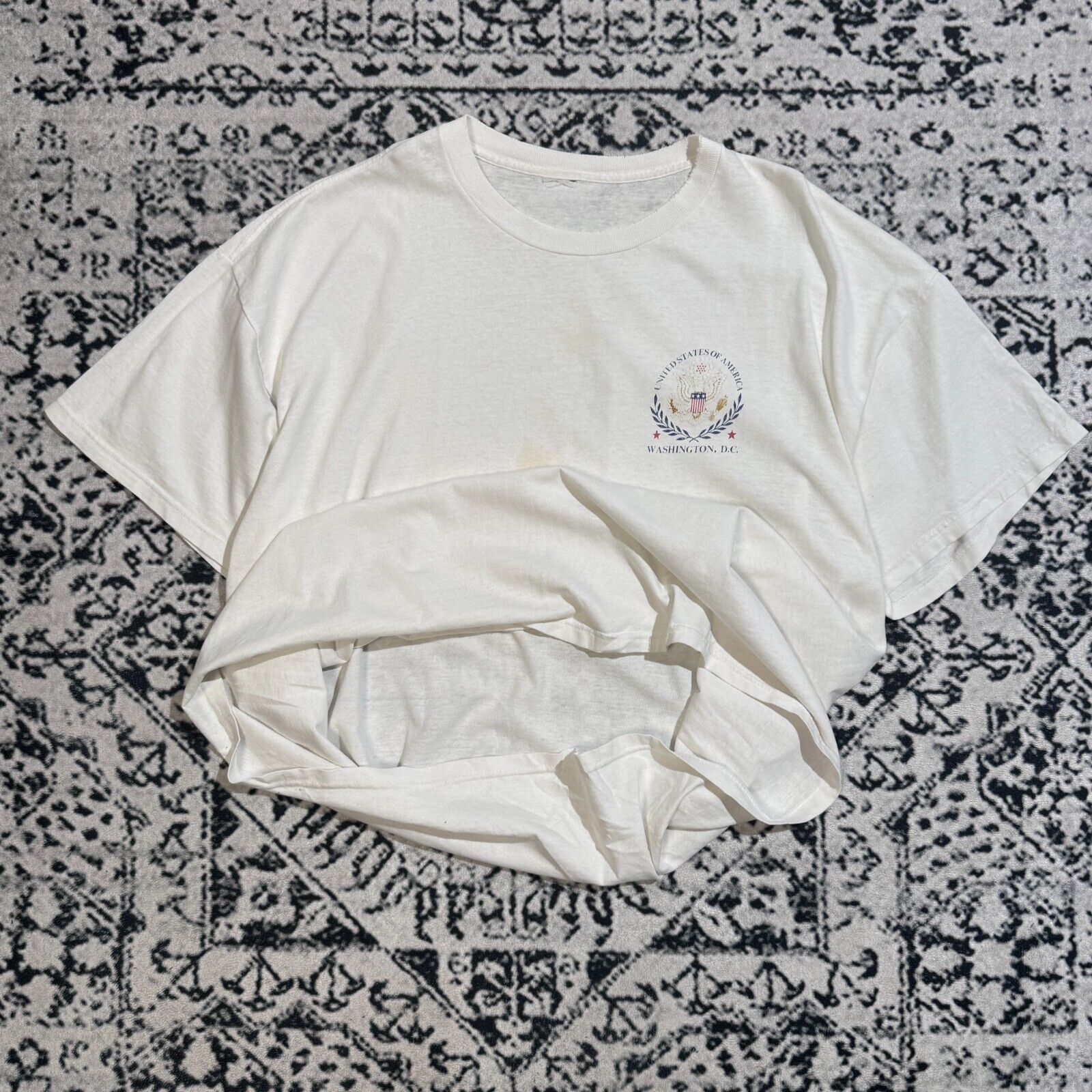 Vintage Vintage White Cotton T-Shirt Size XXL Y2K Washington DC USA Size US XXL / EU 58 / 5 - 8 Thumbnail