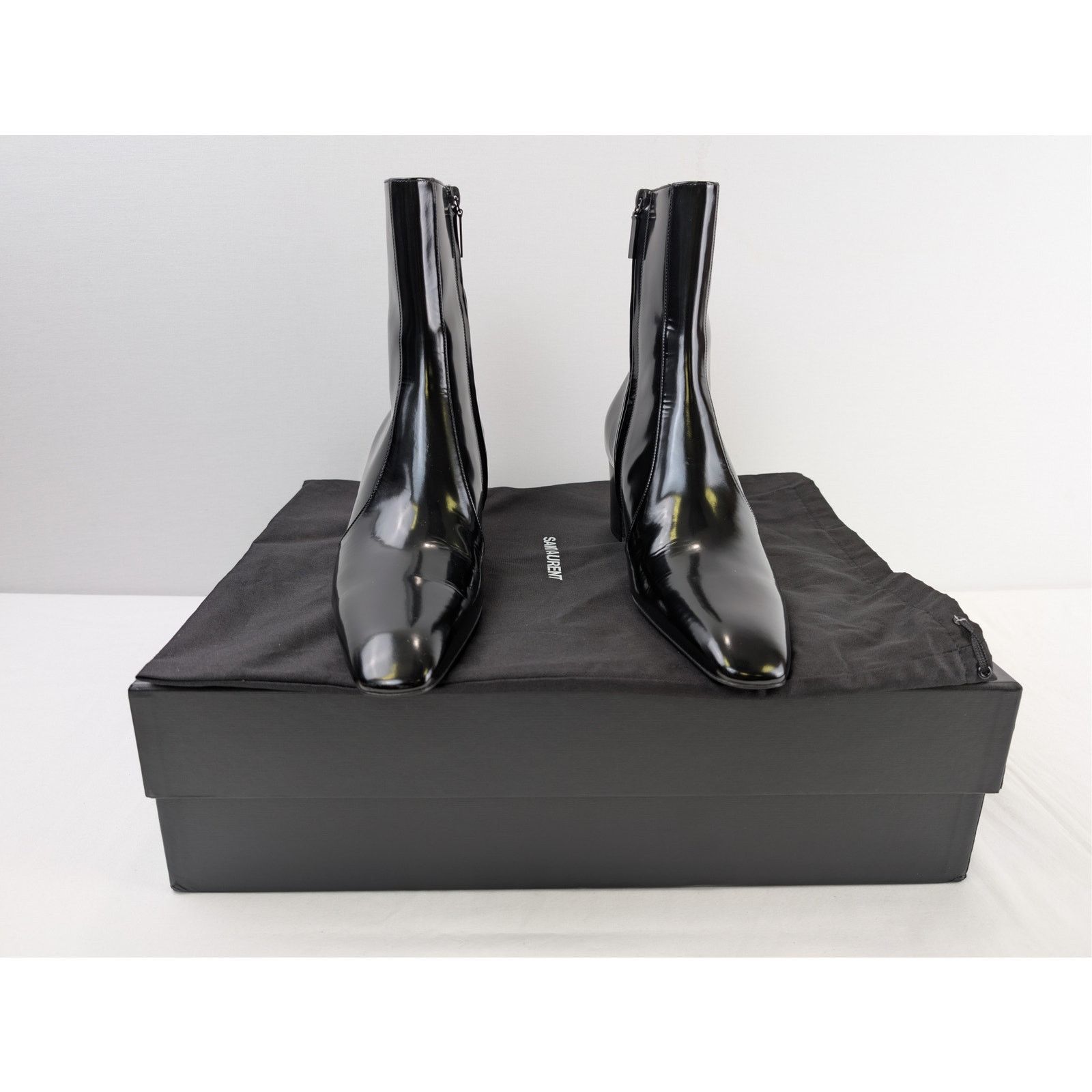 Saint Laurent Paris o1rshd1 / 555 / XIV 70 Zipped Boots in Black Size US 8.5 / EU 41-42 - 16 Thumbnail
