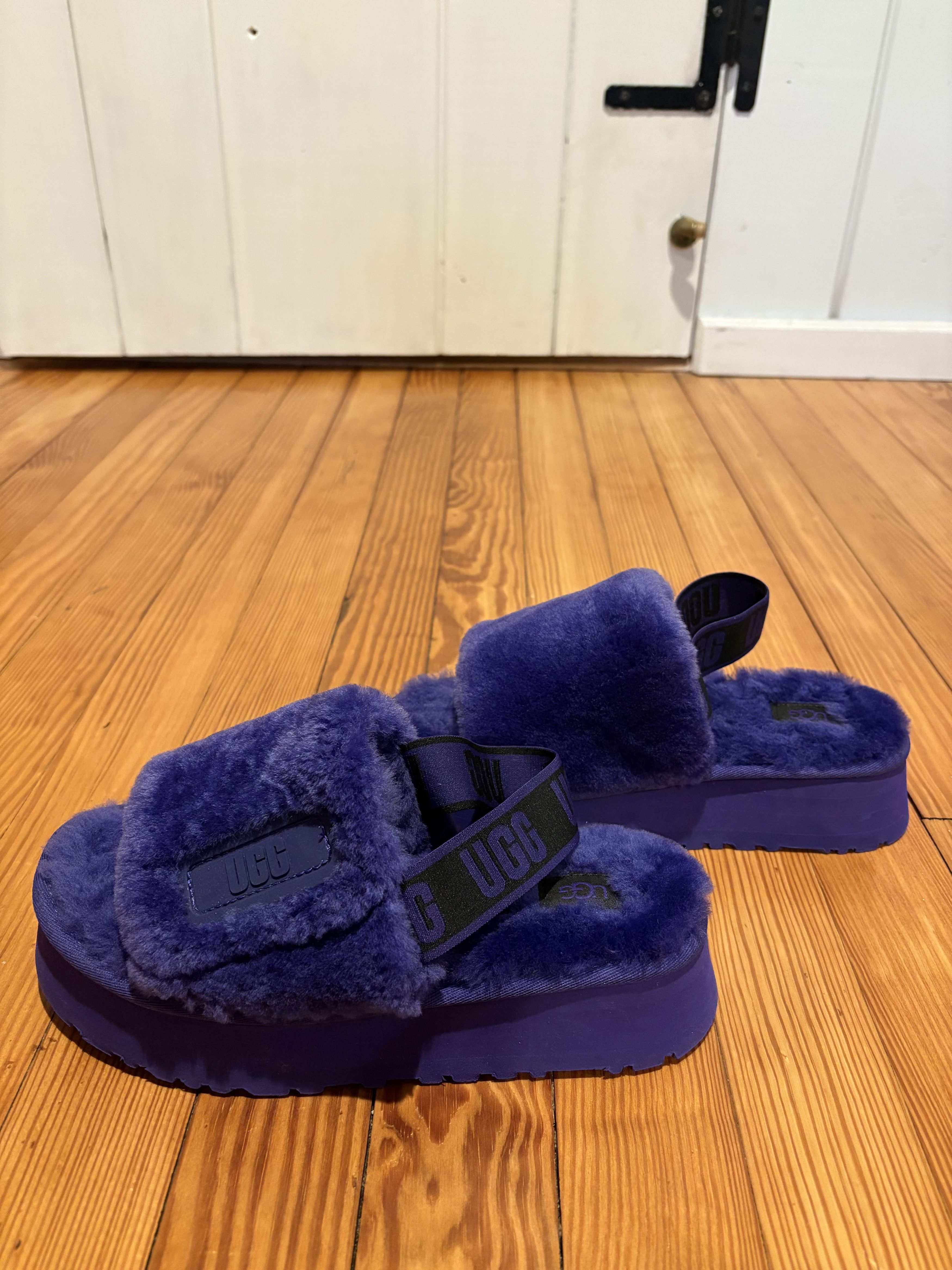 Ugg Purple UGG Fuzzy Slippers with Strap (Never Been Worn) Size US 7 / IT 37 - 4 Thumbnail