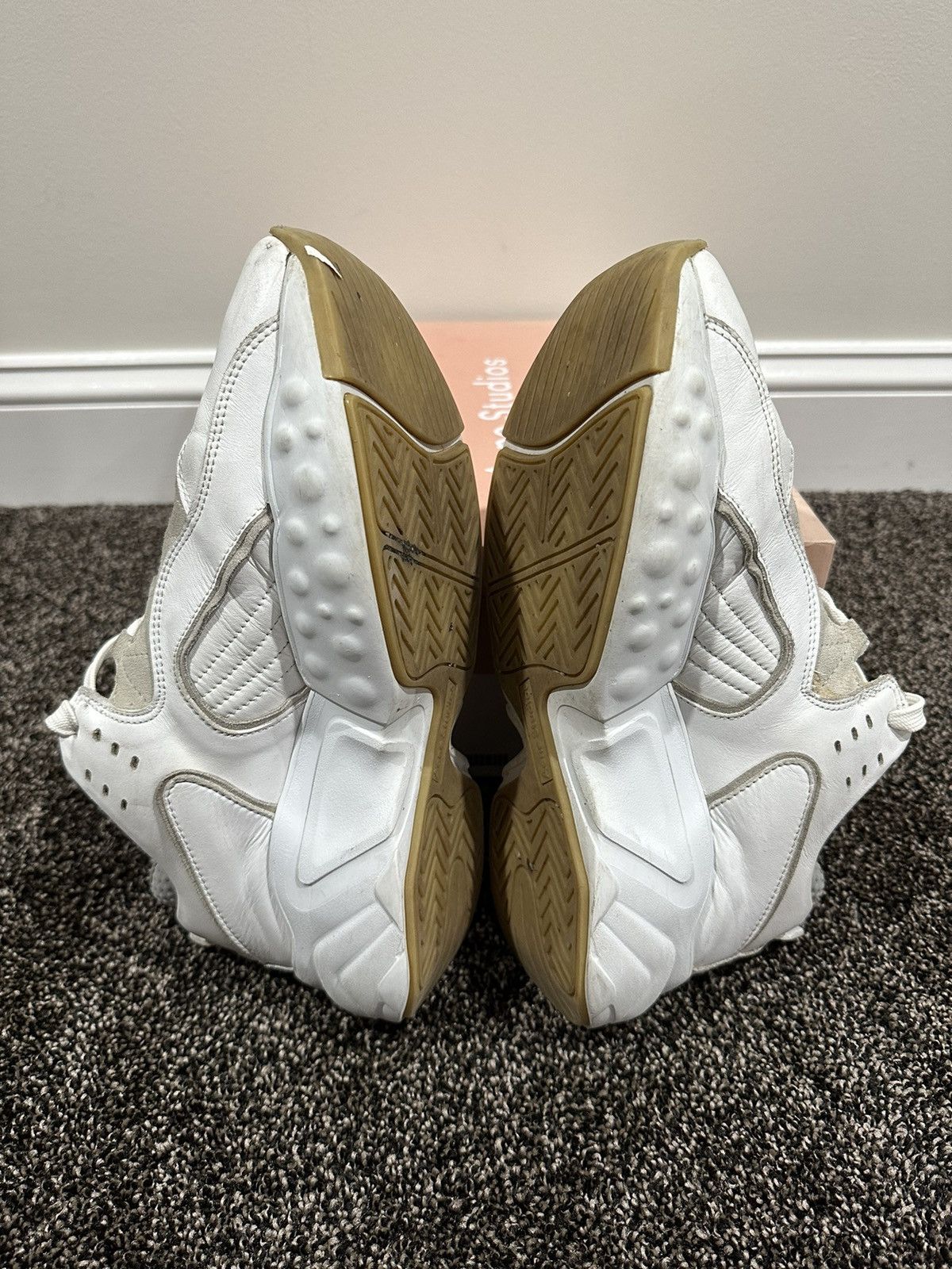 Acne Studios Acne Studios Rockaway White Leather Chunky Sneakers Size US 8 / EU 41 - 6 Thumbnail