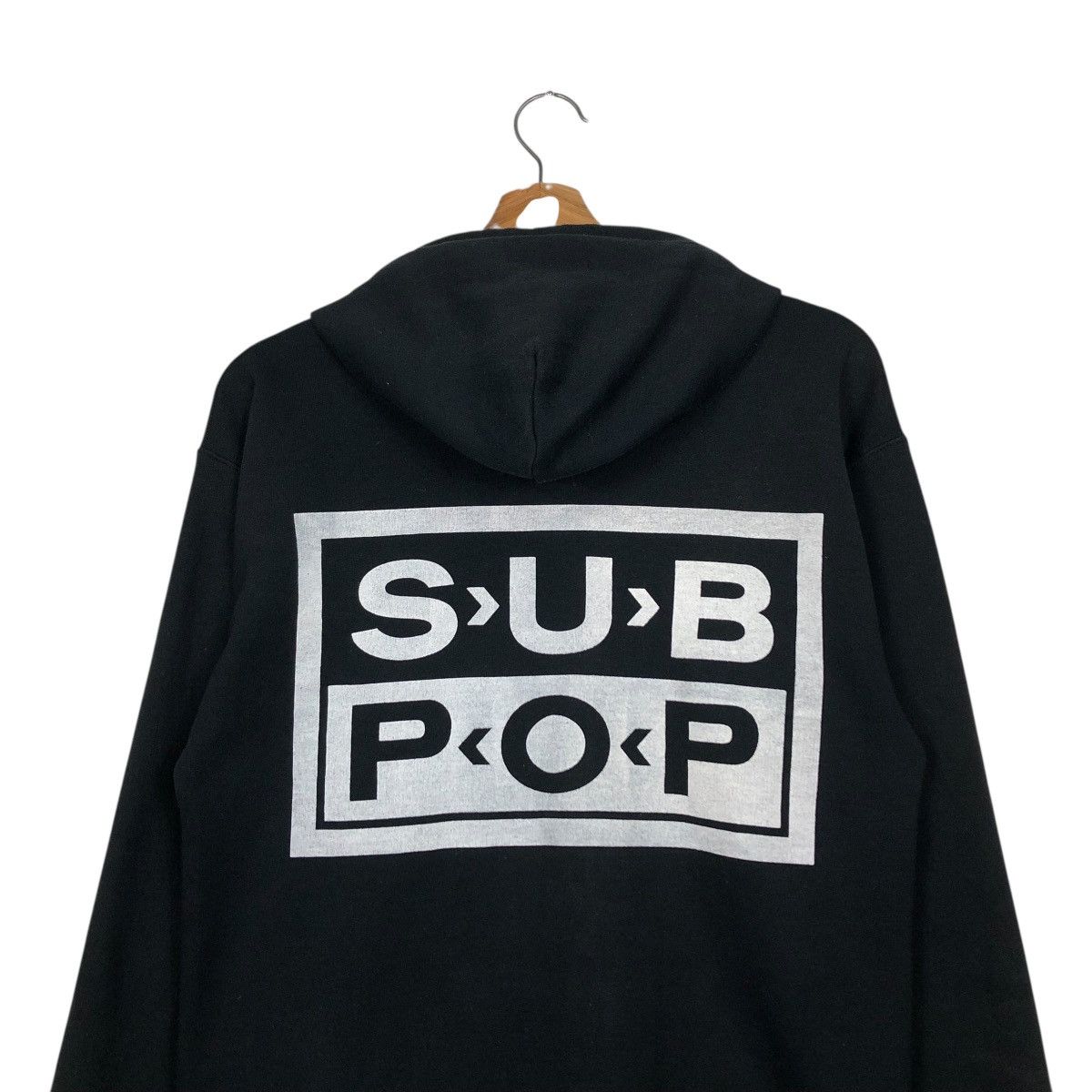 Band Tees 🔥VINTAGE ZIPPER HOODIE SUB POP BIG LOGO SPELL OUT Size US S / EU 44-46 / 1 - 11 Thumbnail