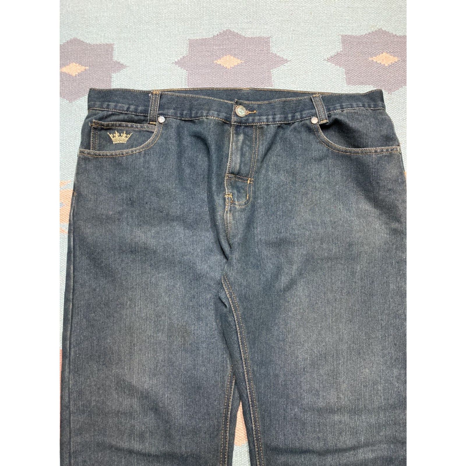 Vintage VINTAGE Red Ape Jeans Wide-Leg Hip Hop Embroidered 40x32 Men Jeans Baggy 90s Style Size US 40 / EU 56 - 6 Thumbnail