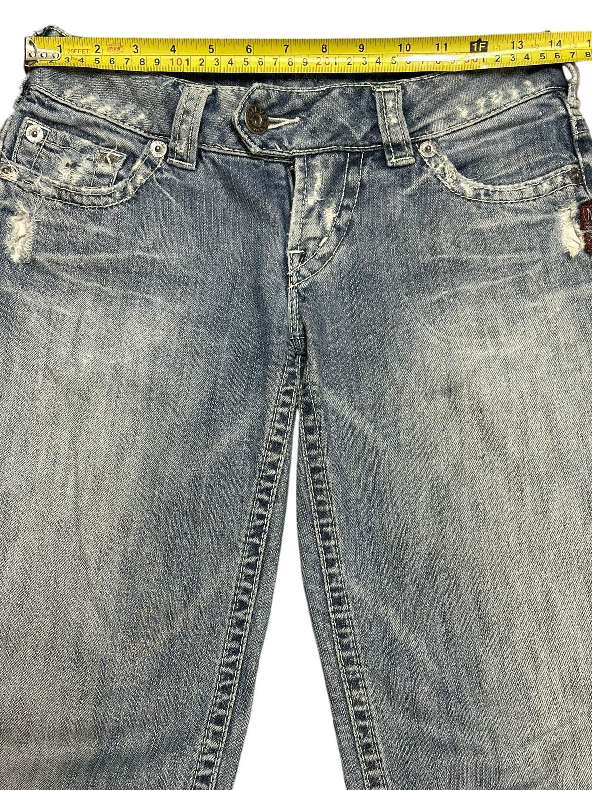 If Six Was Nine Vintage Japanese Brand Blue Faded Wash Style Flare Jeans Size US 27 - 9 Thumbnail