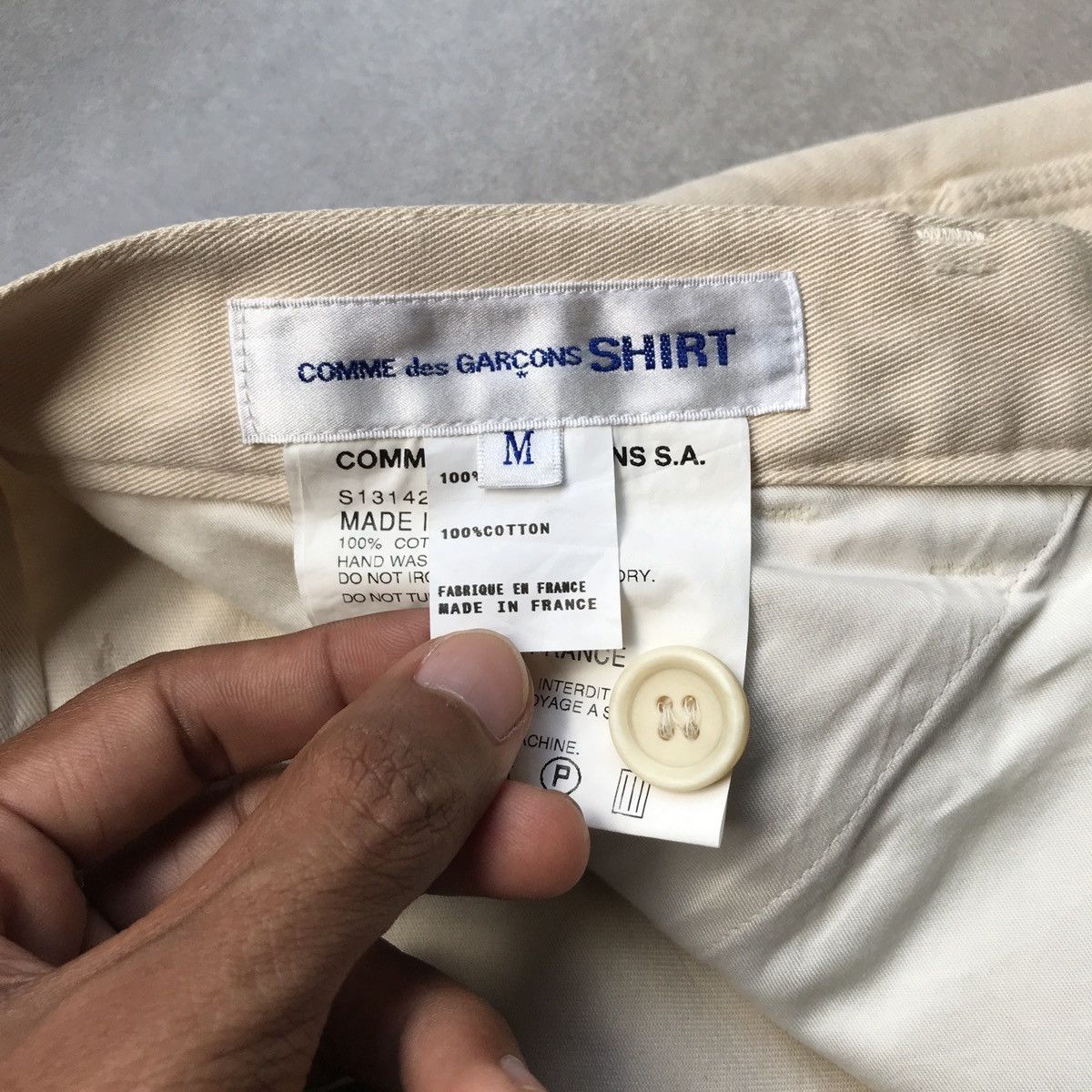 Comme des Garcons SHIRT Comme des Garcons SHIRT beige trouser Size US 34 / EU 50 - 7 Thumbnail