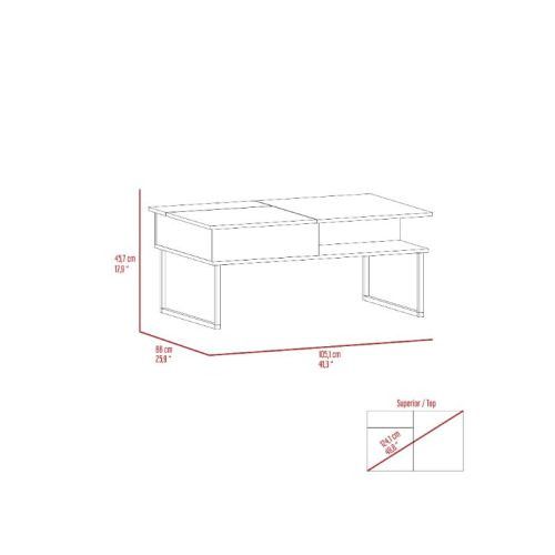 Designer × Homemade Atlanta Lift Top Coffee Table, One Shelf, Carbon Espresso / Size US L / EU 52-54 / 3 - 3 Thumbnail