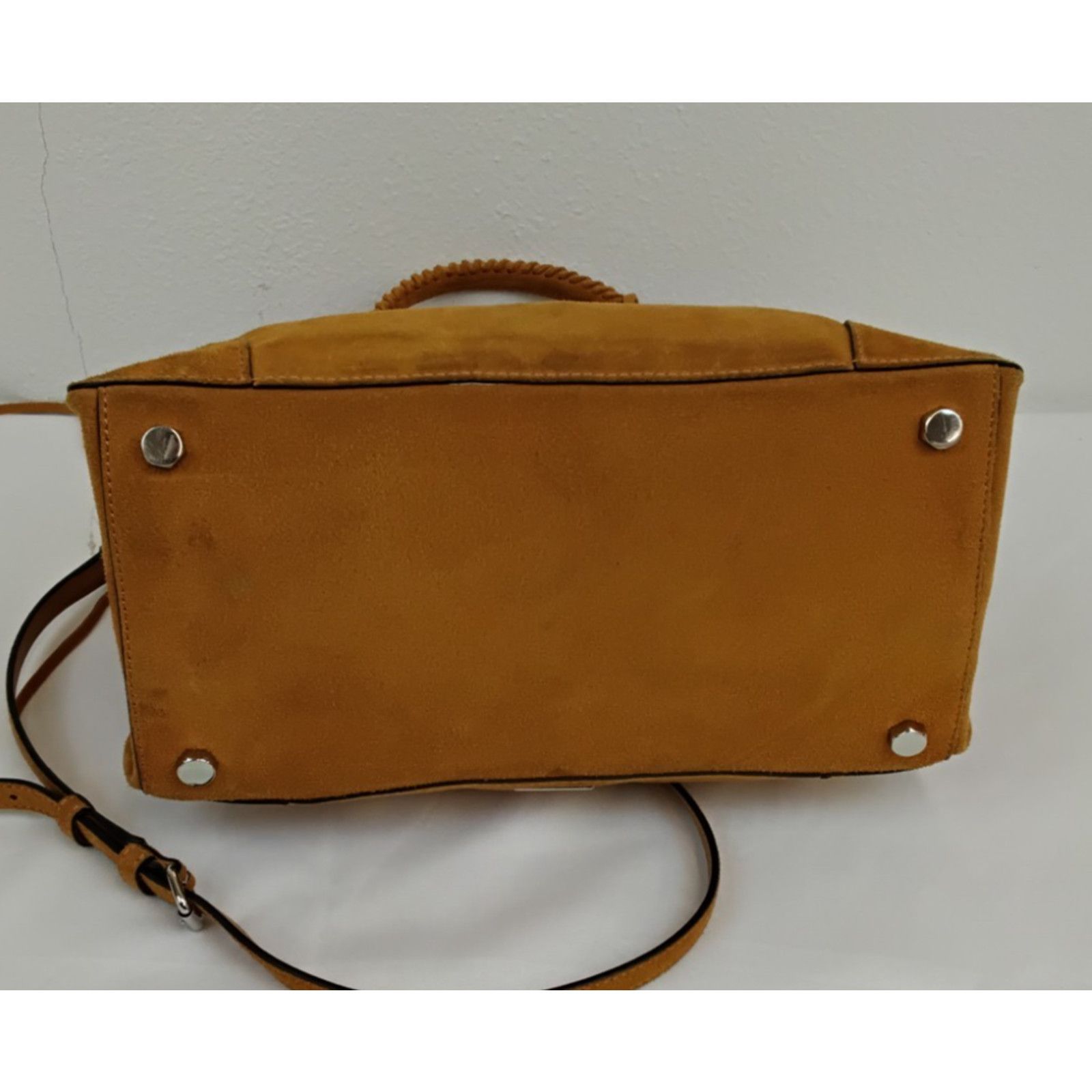 Rebecca Minkoff Rebecca Minkoff Suede Leather Purse Tan With Crossbody Strap Size ONE SIZE - 6 Thumbnail