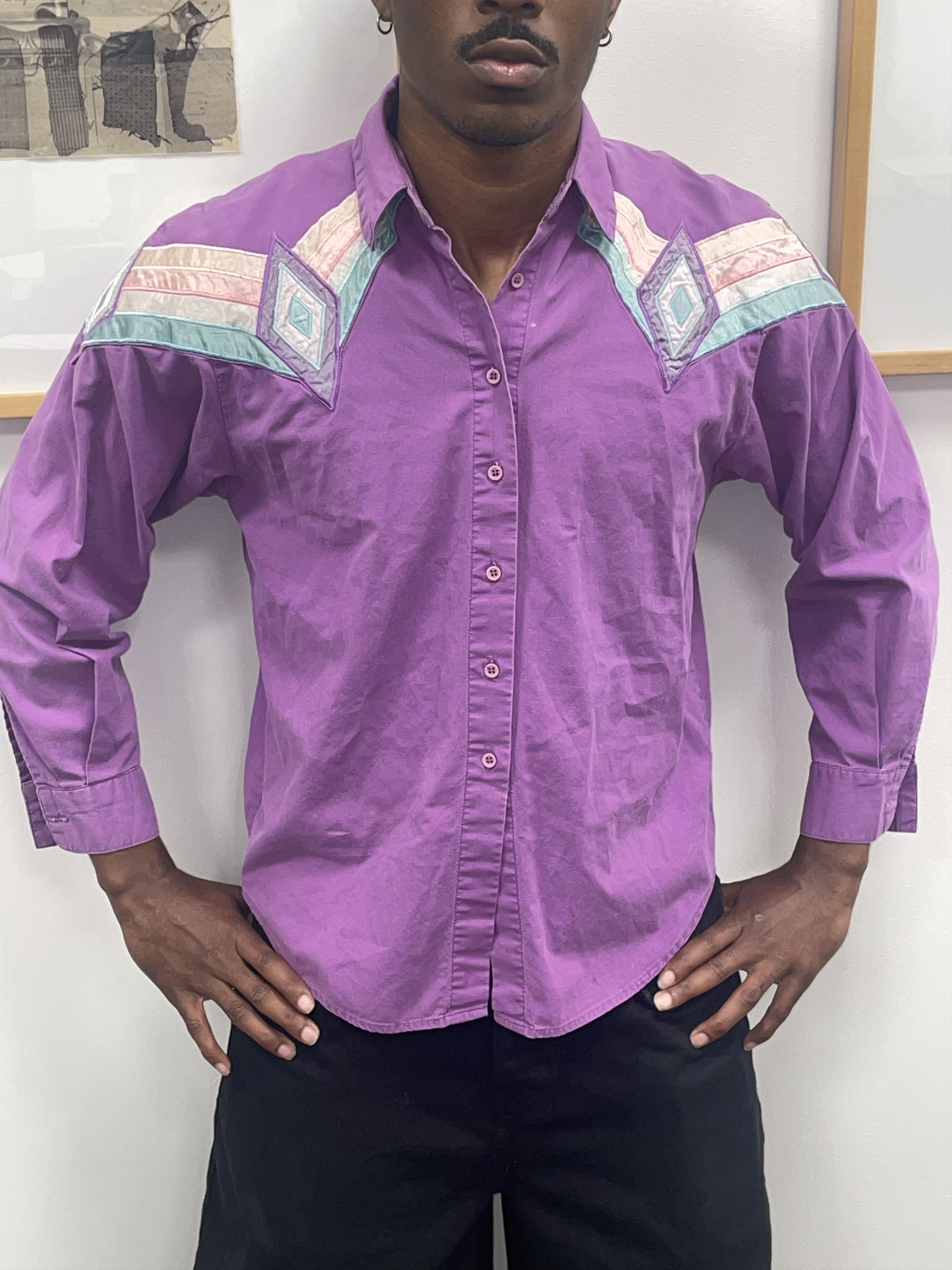 Vintage × Wrangler Vintage wrangler silk detail button down Size US S / EU 44-46 / 1 - 1 Thumbnail