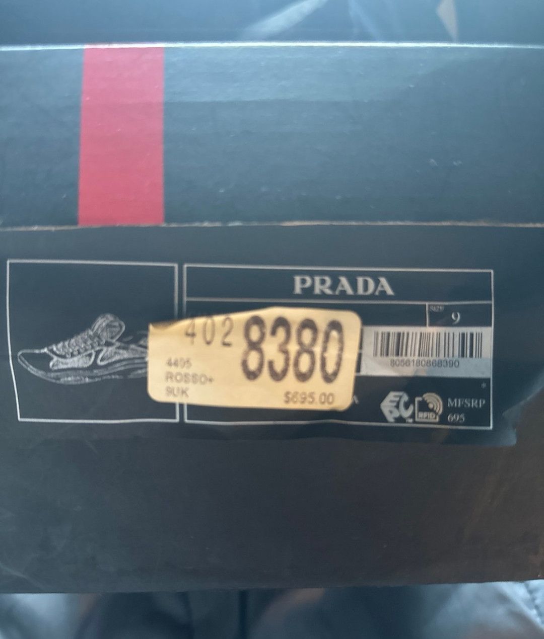 Prada Prada America's Cup Sneakers Red Patent 10 Black Size US 10 / EU 43 - 6 Thumbnail