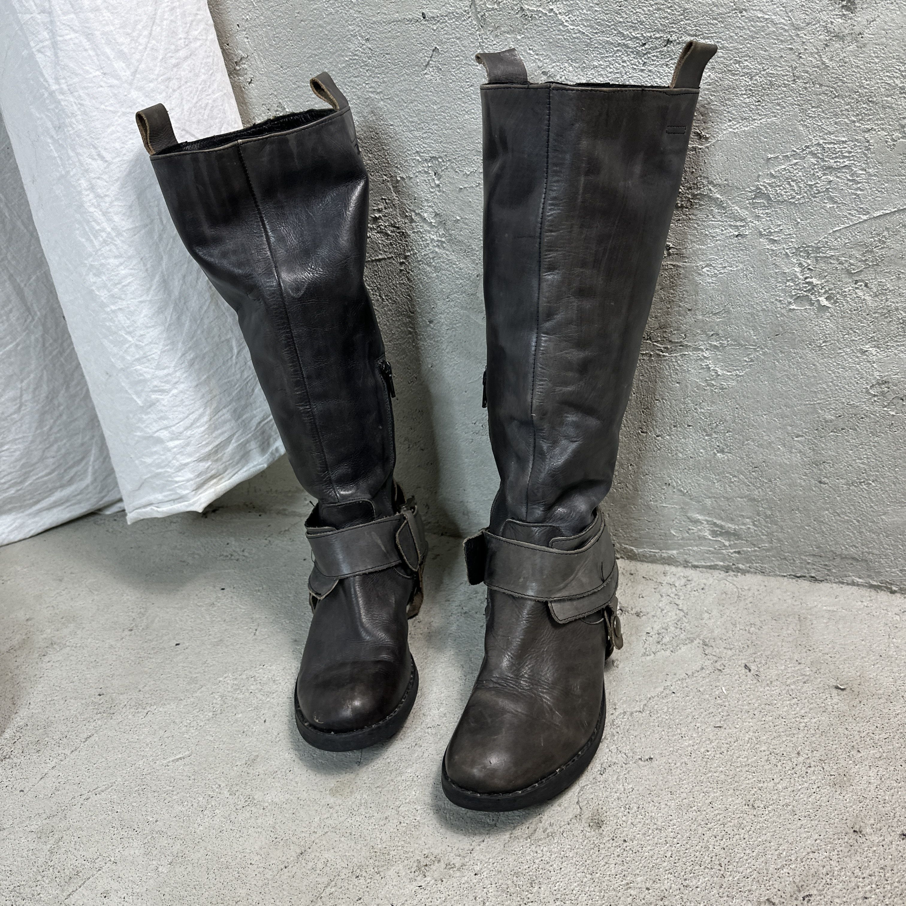 Vintage Leather Boots Buckled Avant Garde Size US 6 / IT 36 - 3 Thumbnail