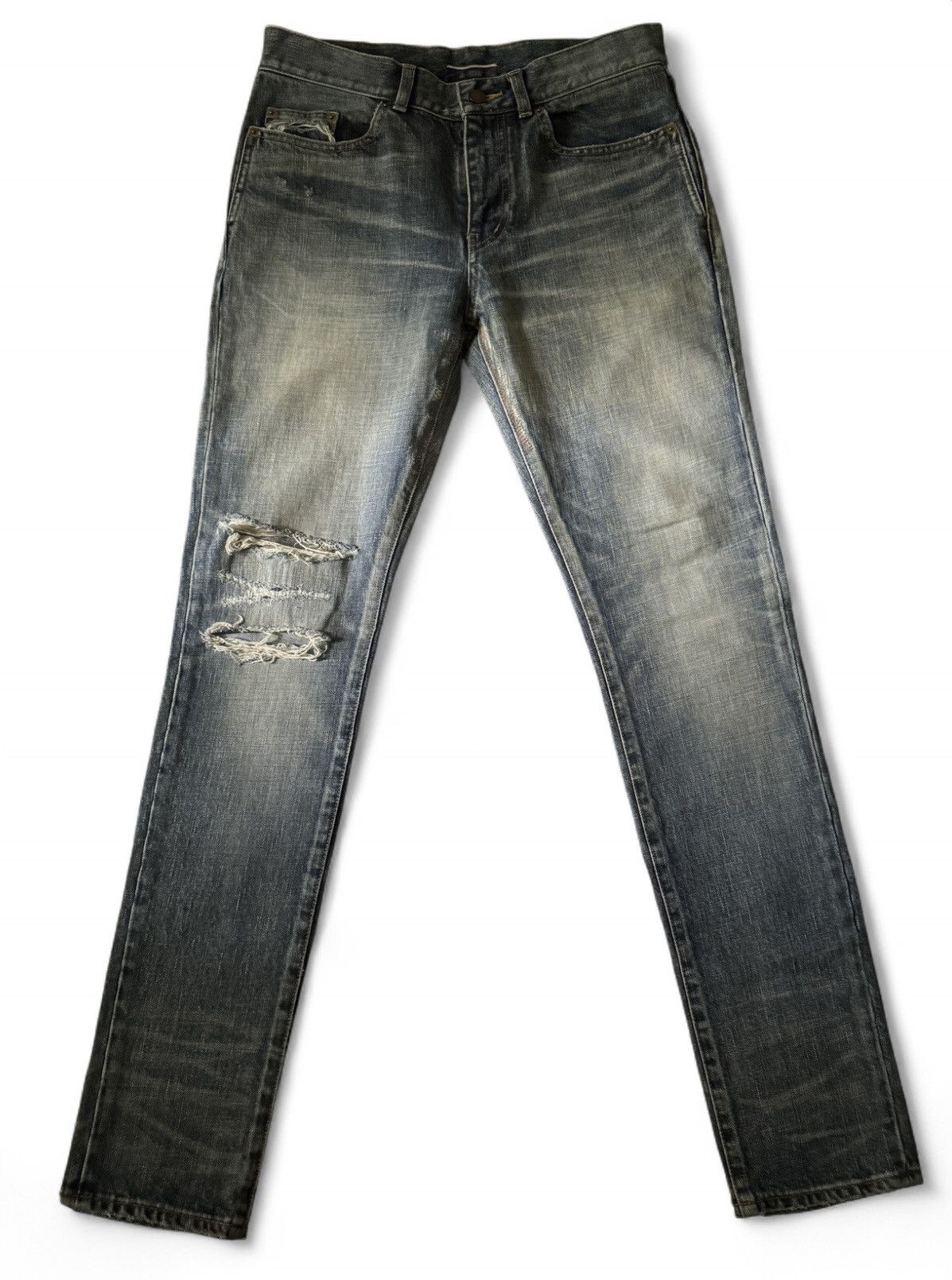 Saint Laurent Paris Saint Laurent D02 Destroyed Denim Size US 30 / EU 46 - 1 Thumbnail