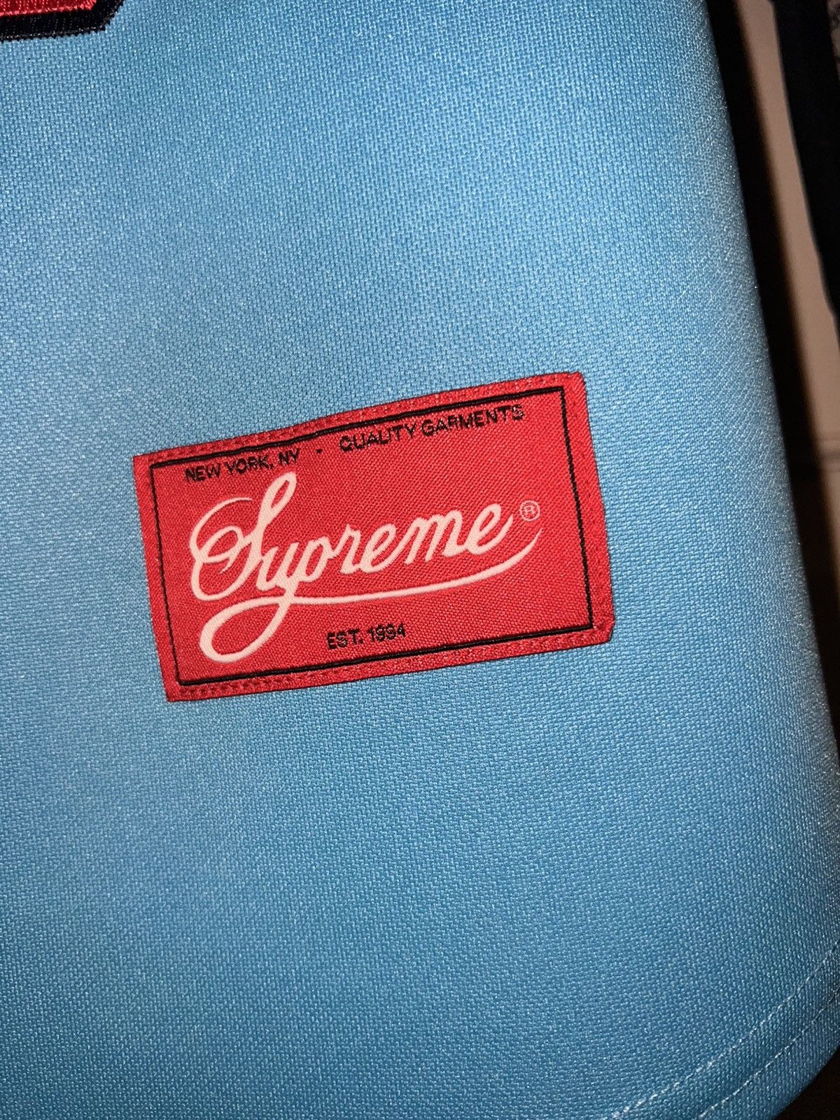 Supreme Supreme Swords Baseball Jersey (FW ‘25 - Blue) Size US S / EU 44-46 / 1 - 7 Thumbnail
