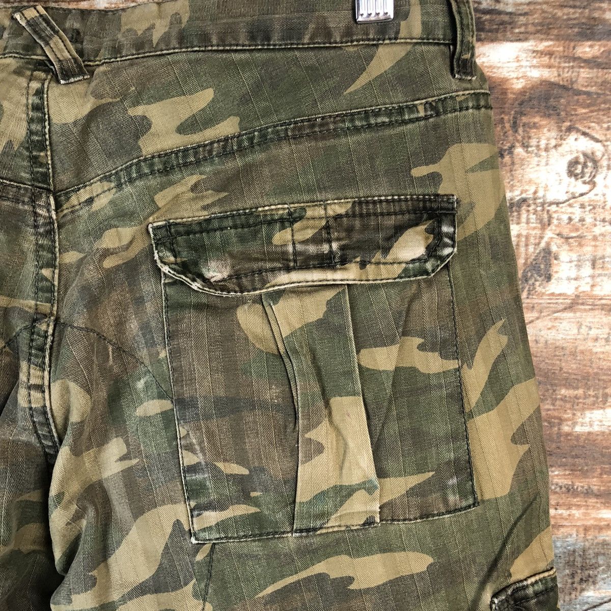 Japanese Brand DLL Ships Green Camo Cargo Multipocket Pants #C760 Size US 28 / EU 44 - 17 Thumbnail