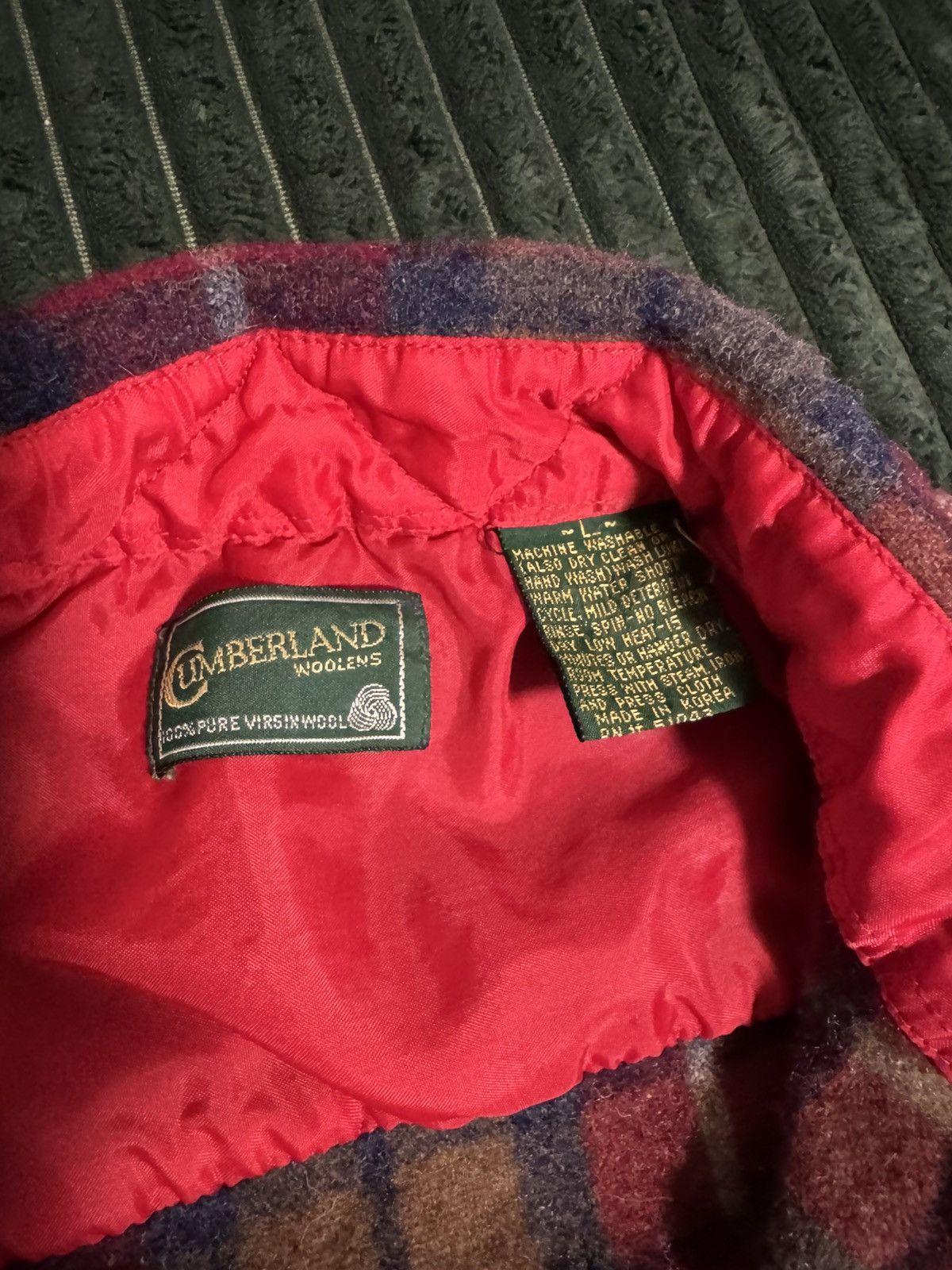 Other Vintage 80s Cumberland Woolens 100% Wool Flannel Button Up Size US M / EU 48-50 / 2 - 2 Thumbnail
