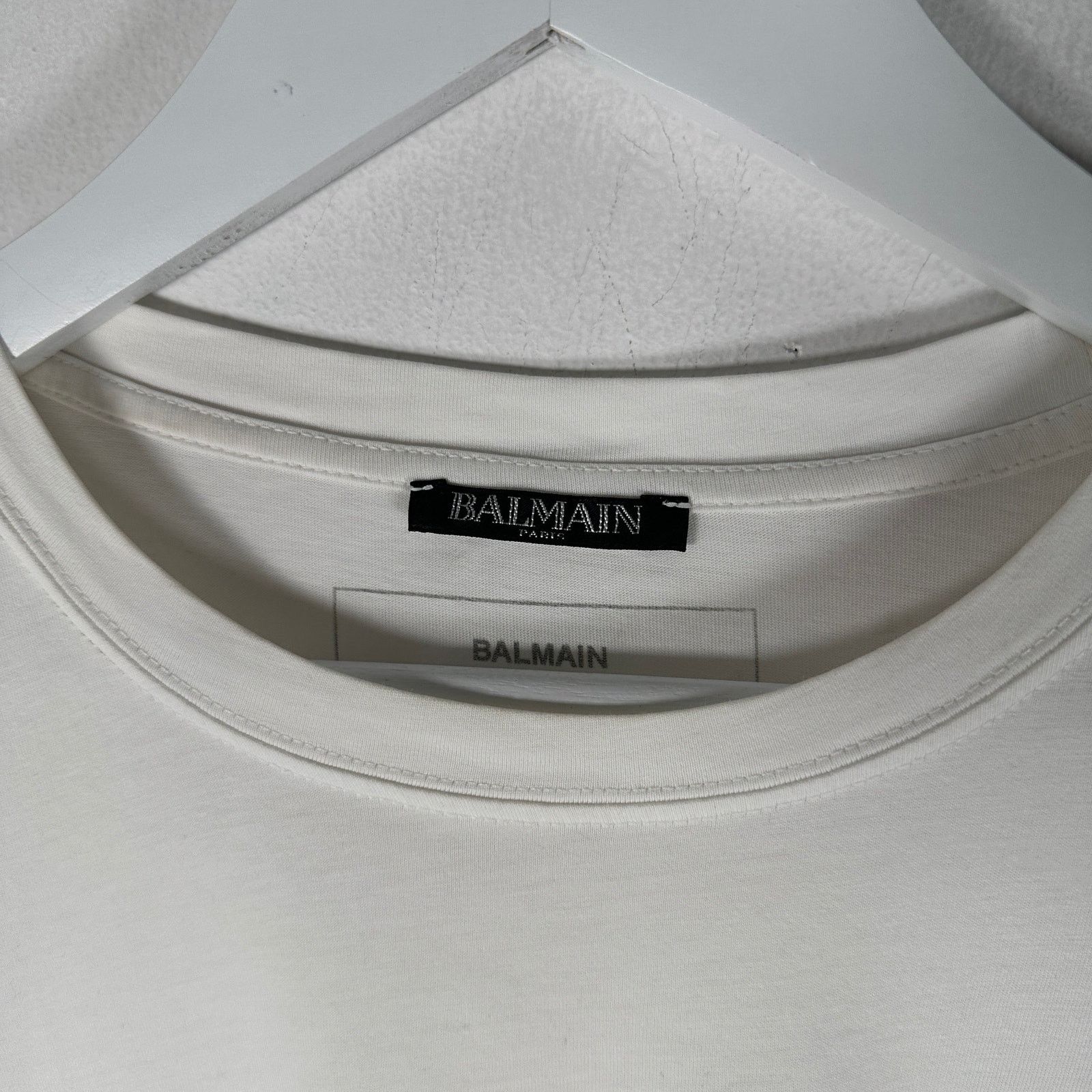 Balmain Balmain Logo Graphic White T-Shirt Size M Size US M / EU 48-50 / 2 - 4 Thumbnail
