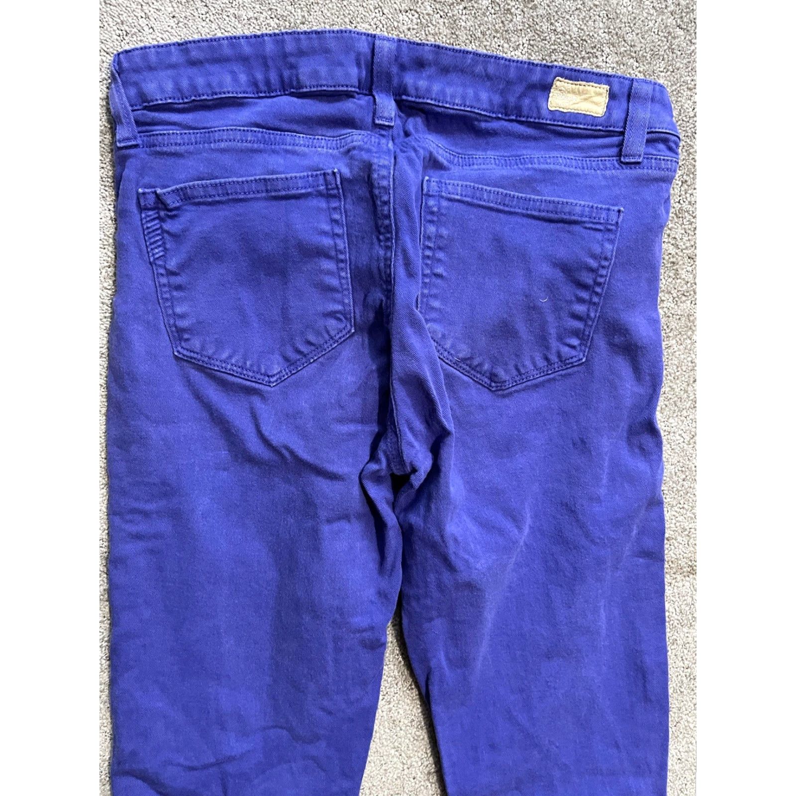 Paige Paige Roxie Capri Jeans Women 30 Regular Royal Blue Stretch Denim Size 30" / US 8 / IT 44 - 2 Thumbnail