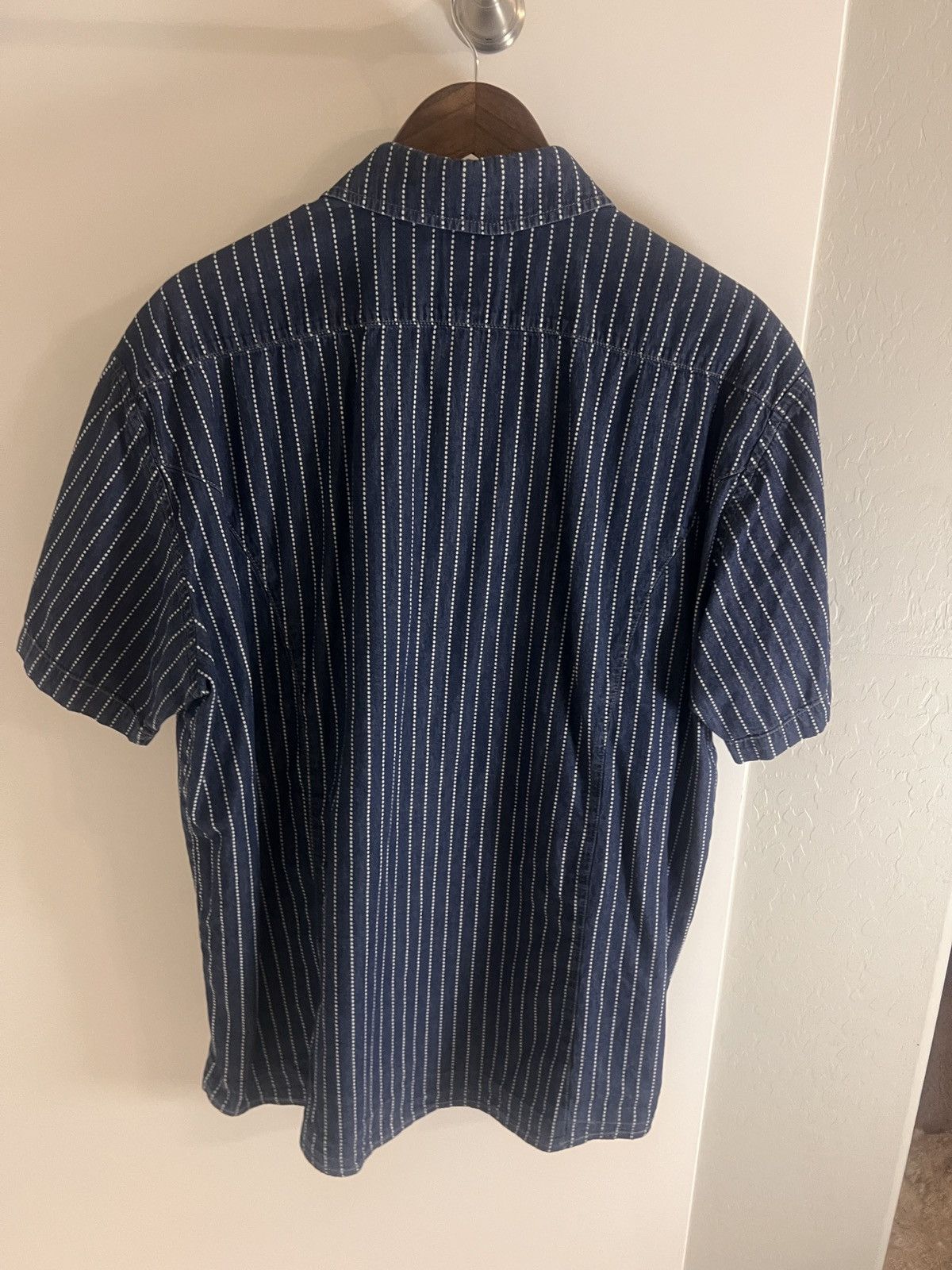 L.C. King LC King Indigo Stripe Short Sleeve Shirt – Size M/L Size US XXL / EU 58 / 5 - 3 Thumbnail