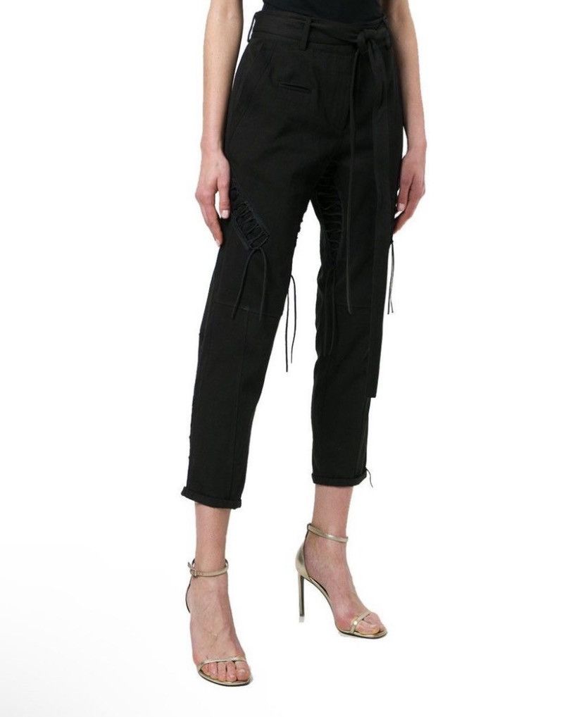 Saint Laurent Paris Saint Laurent Black Cotton Pants Size 25" / US 0 / IT 36 - 1 Thumbnail