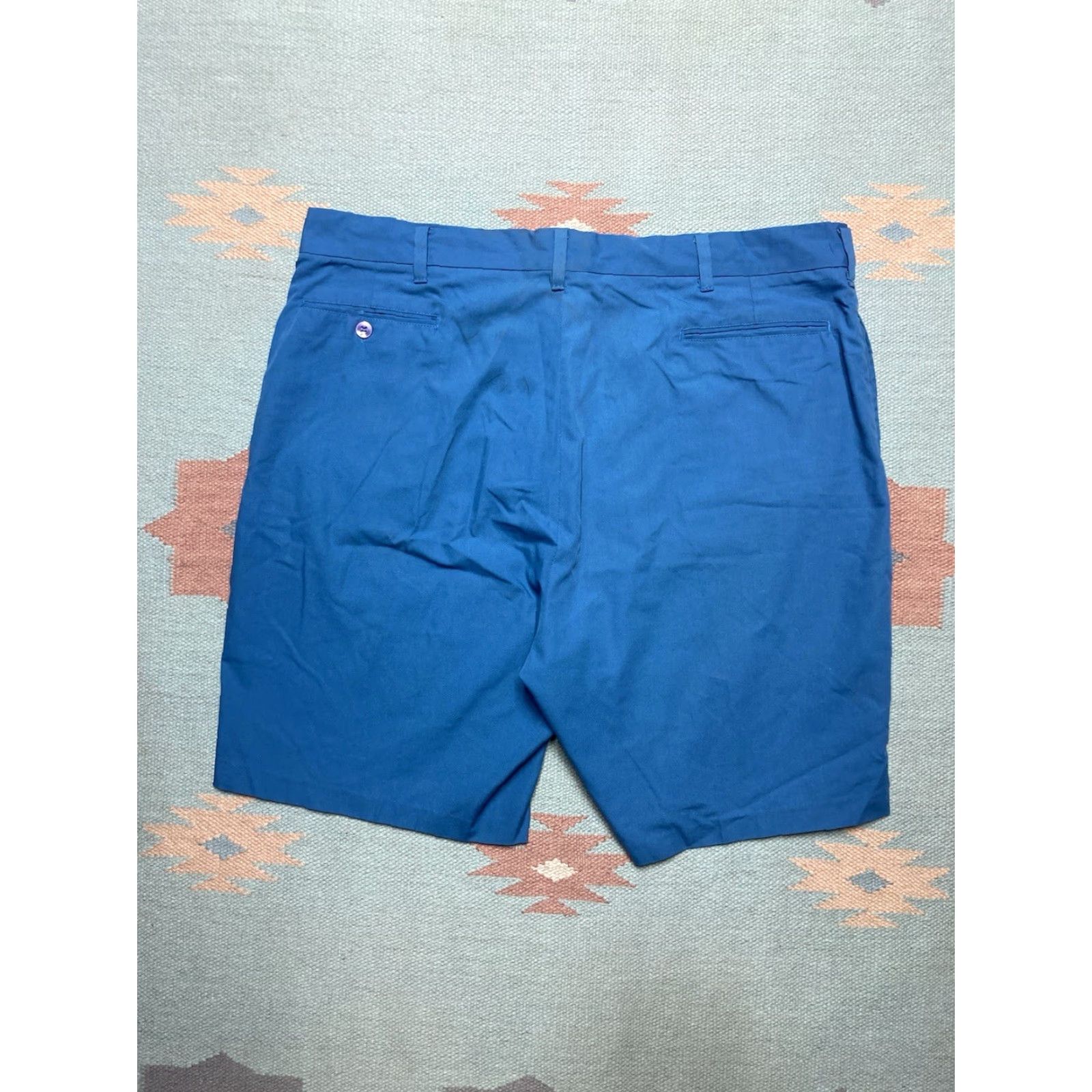 Penn VINTAGE 70s JCPenney shorts Penn prest blue casual men’s size 39 poly cotton Size US 39 - 6 Thumbnail