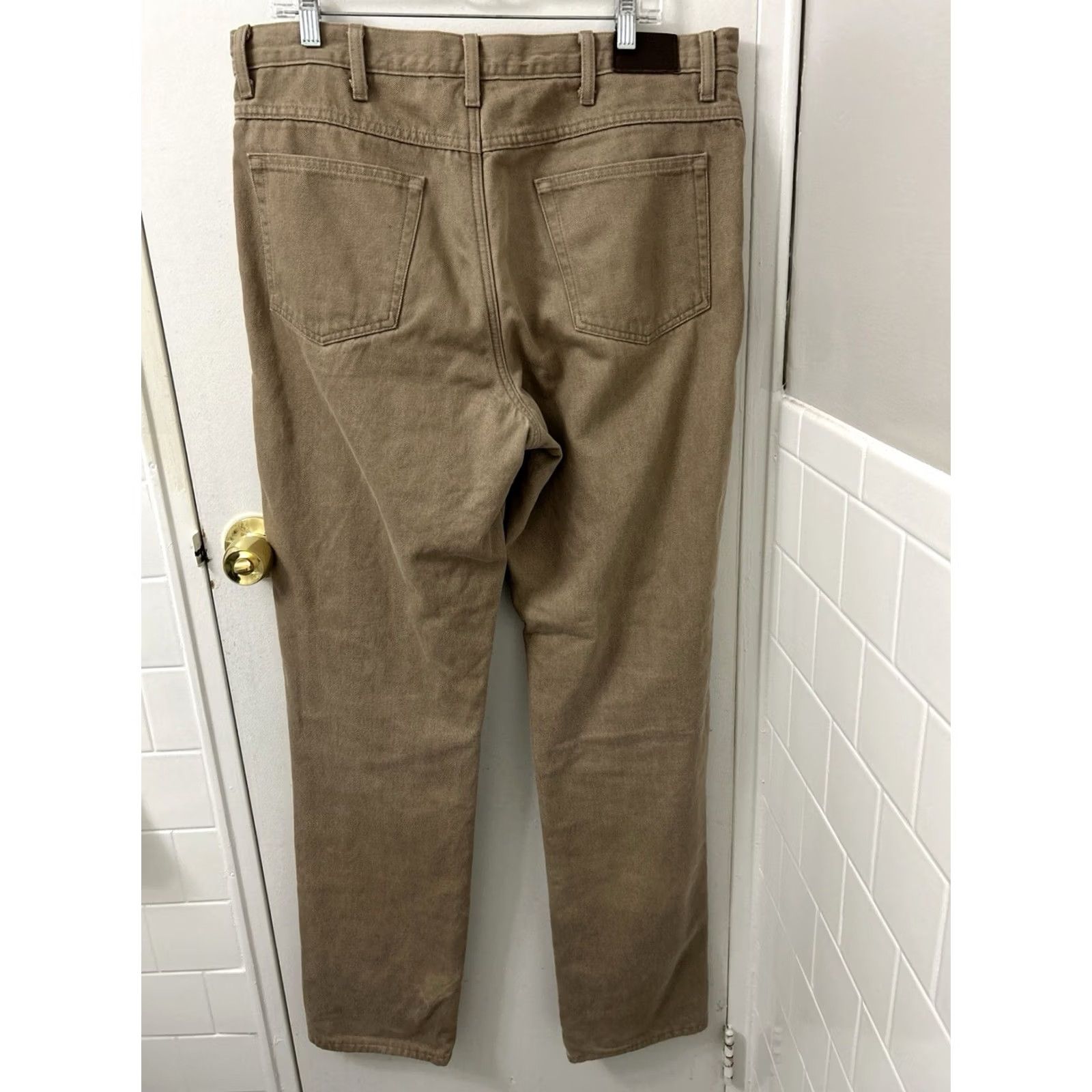 Vintage VINTAGE L.L.Bean Jeans Mens 36x36 Denim Pants Regular Straight Fleece Lined Brown 36 in YKK Men Size US 36 / EU 52 - 7 Thumbnail