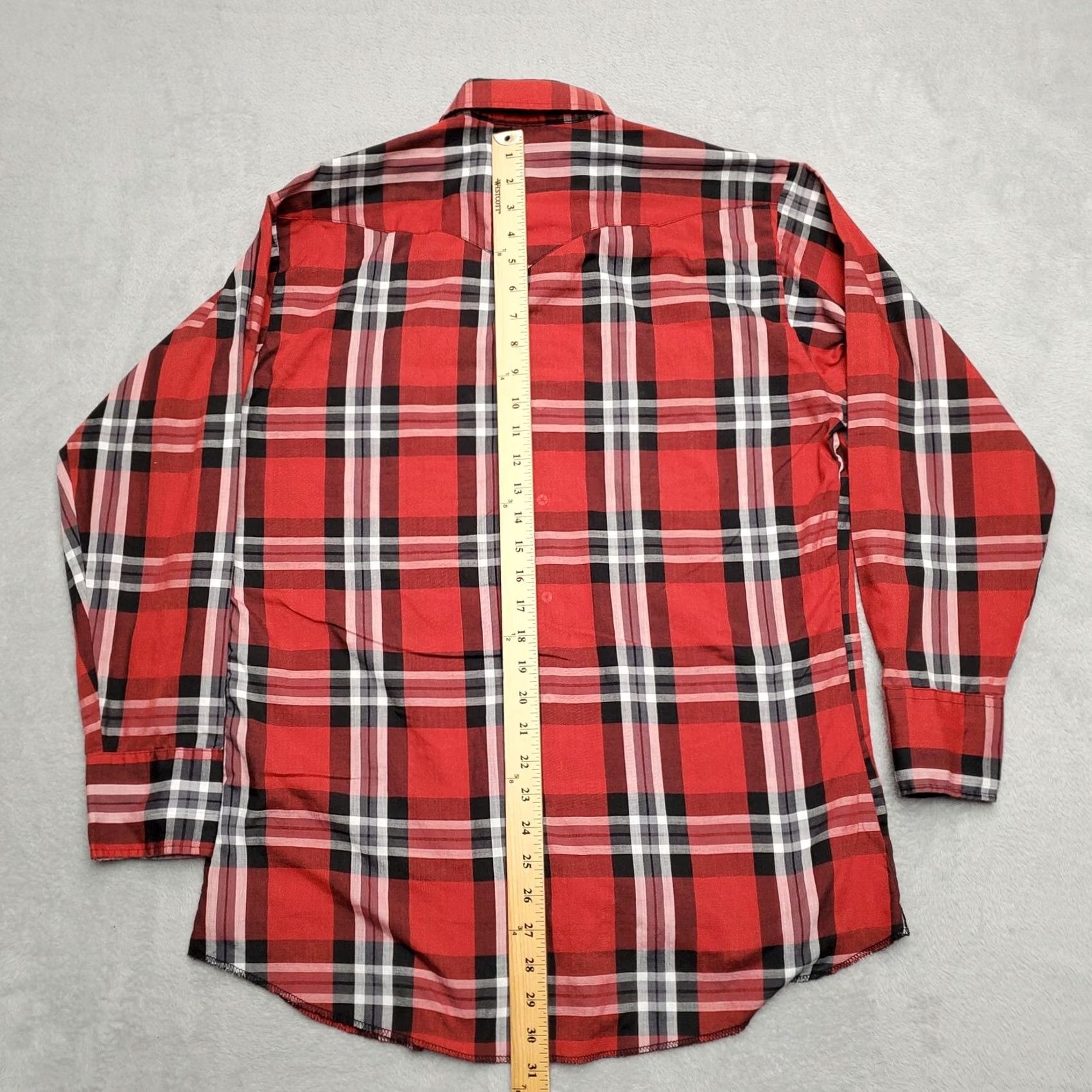 Vintage VINTAGE Panhandle Slim Shirt Men M Red Plaid Snap Western Cowboy Shirt Mens Size US M / EU 48-50 / 2 - 6 Thumbnail