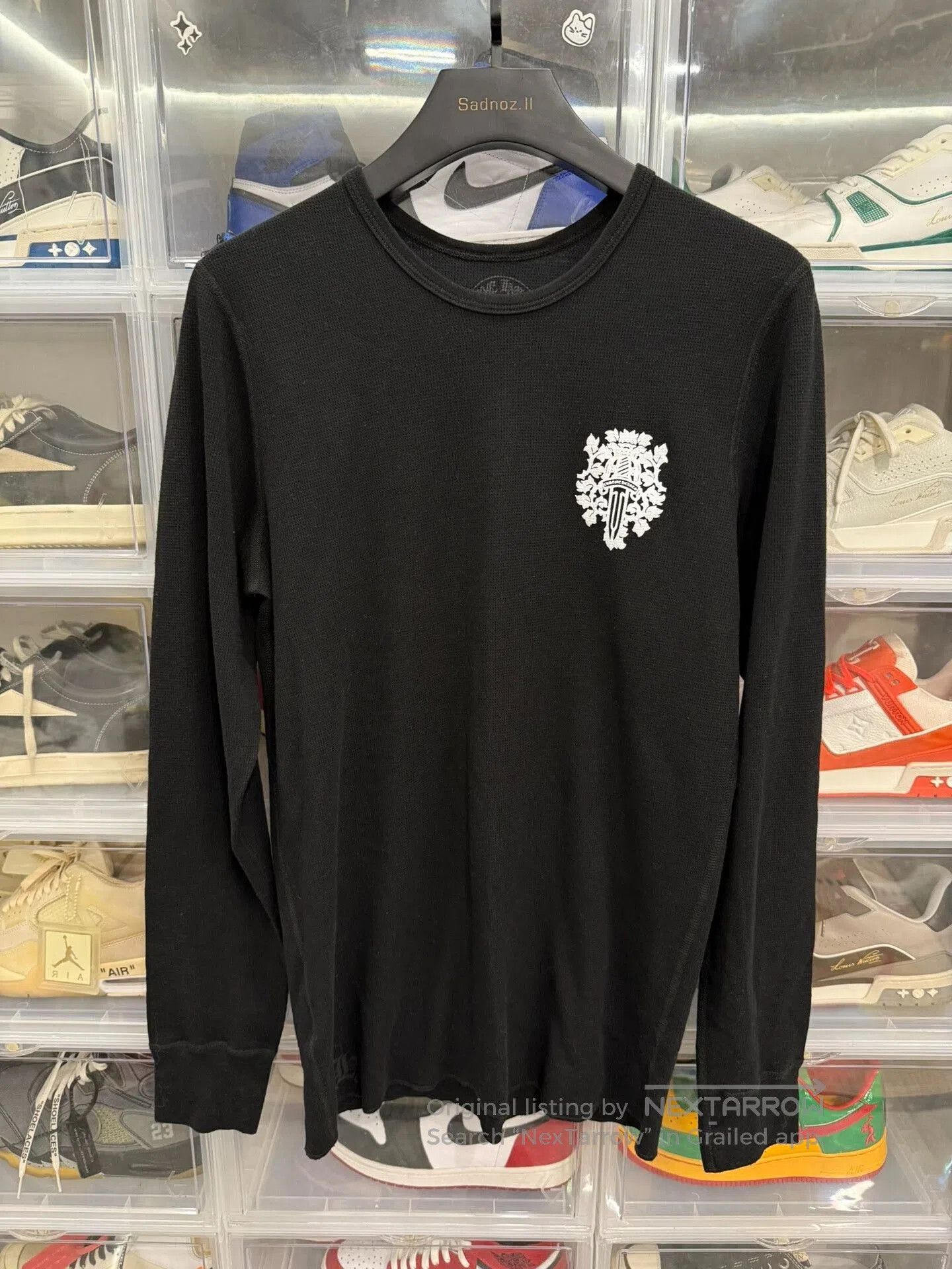 Chrome Hearts Chrome Hearts Sword Print Black Waffle Long Sleeve XL. Size US XL / EU 56 / 4 - 1 Thumbnail