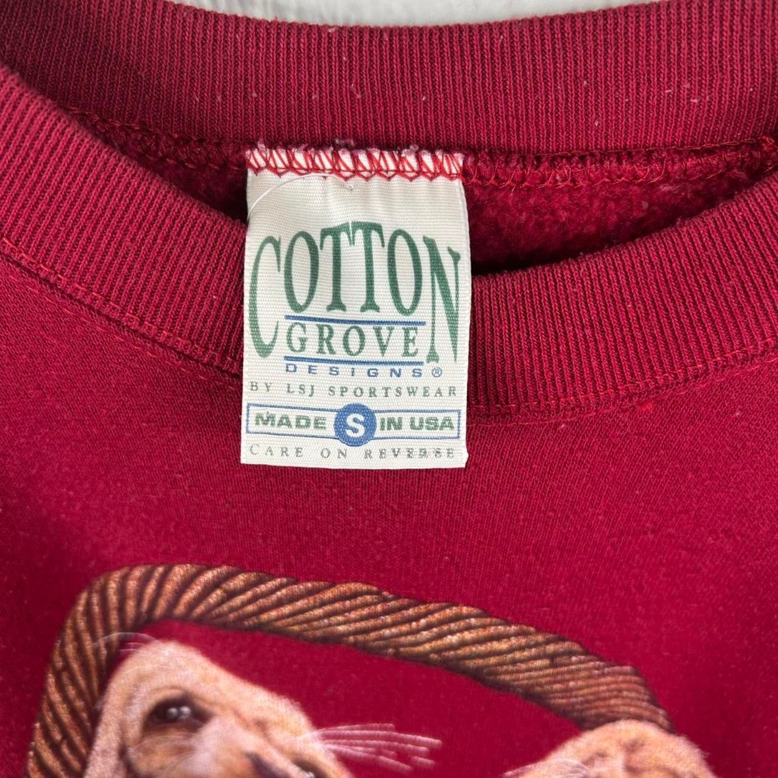Other Vintage 90’s Red Cotton Grove Puppy Crewneck Size Small Size S / US 4 / IT 40 - 3 Thumbnail